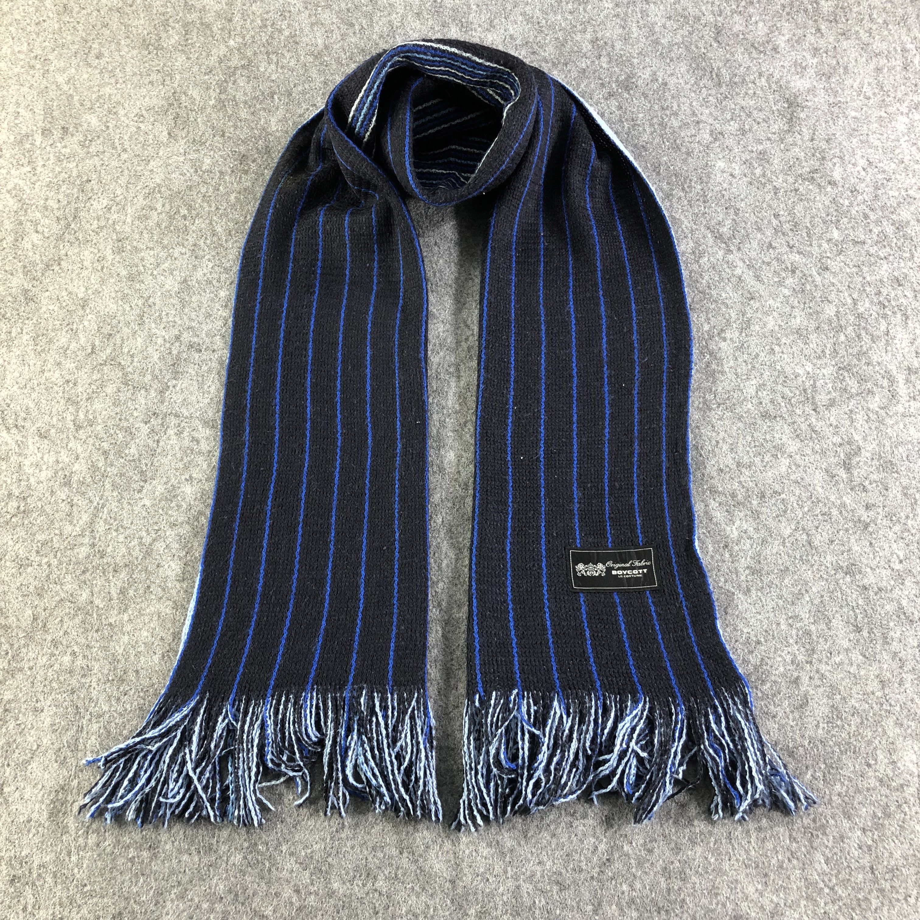 Boycott Boycott Striped Knit Scarf Muffler V1591 Size ONE SIZE - 1 Thumbnail