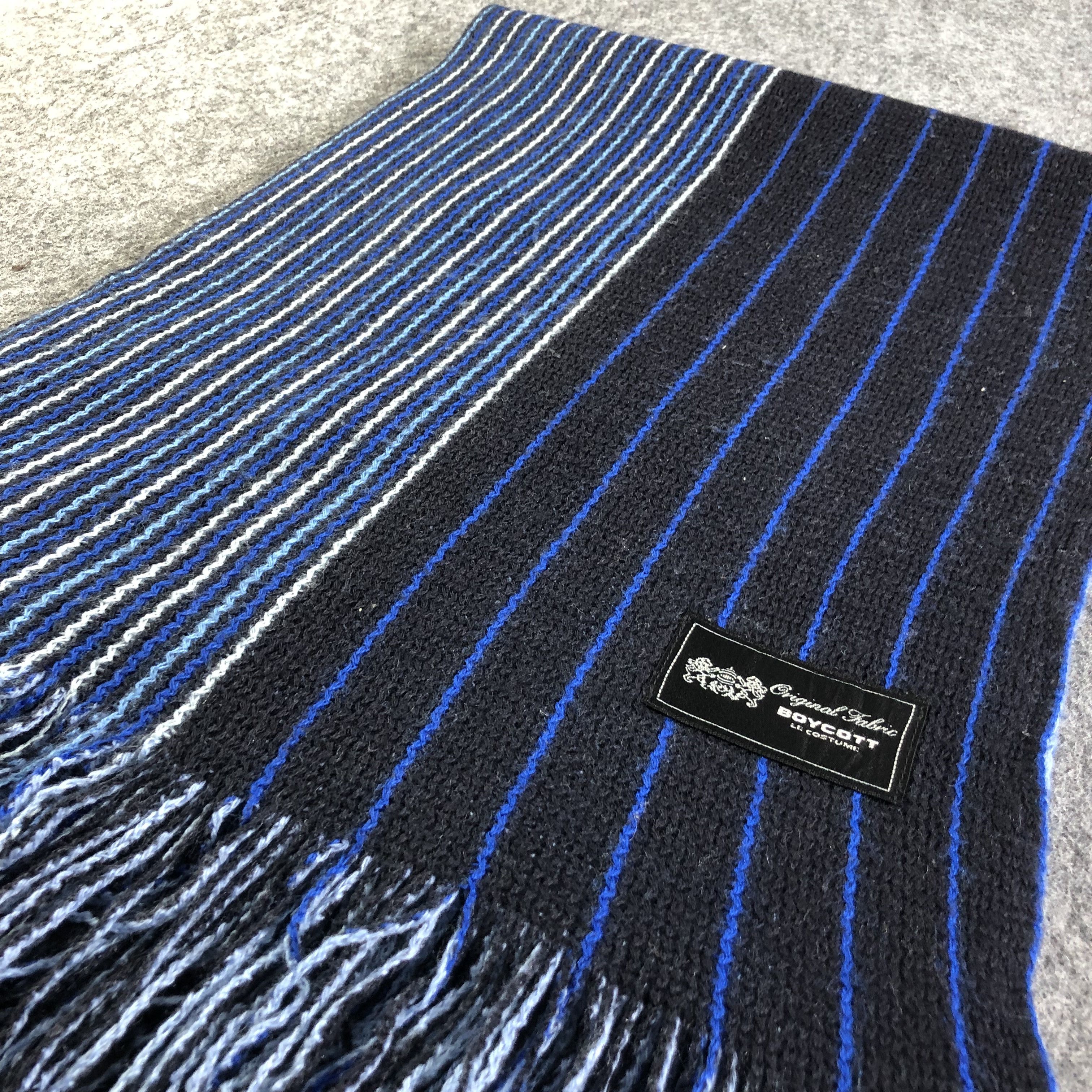 Boycott Boycott Striped Knit Scarf Muffler V1591 Size ONE SIZE - 3 Thumbnail