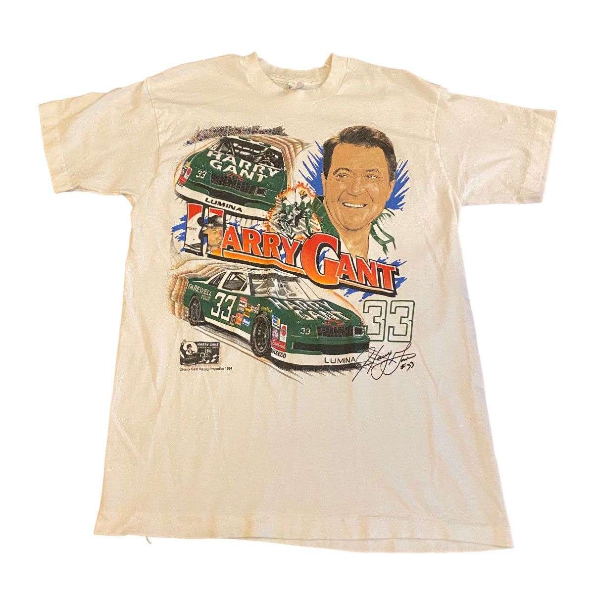 NASCAR × Vintage Vintage 1994 Harry Grant Nascar T- Shirt Size US L / EU 52-54 / 3 - 2 Thumbnail
