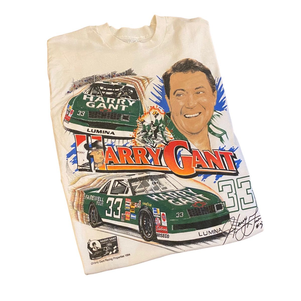 NASCAR × Vintage Vintage 1994 Harry Grant Nascar T- Shirt Size US L / EU 52-54 / 3 - 1 Thumbnail