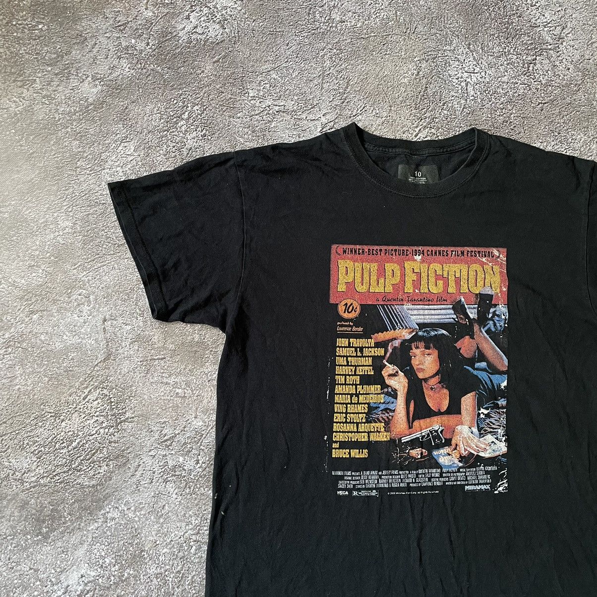 Vintage Vintage Y2K Pulp Fiction Graphic Tee Sun Faded Grunge Slim L Size US L / EU 52-54 / 3 - 5 Thumbnail