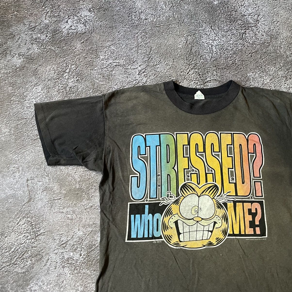 Vintage Vintage 90s Garfield Distressed Graphic Tee Y2K Grunge L Size US L / EU 52-54 / 3 - 5 Thumbnail