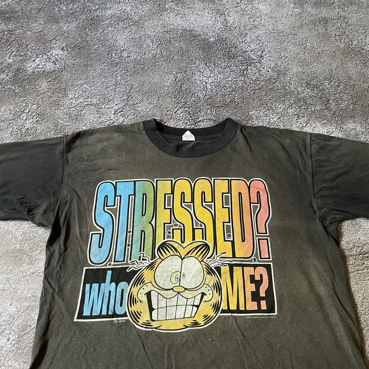 Vintage Vintage 90s Garfield Distressed Graphic Tee Y2K Grunge L Size US L / EU 52-54 / 3 - 2 Thumbnail