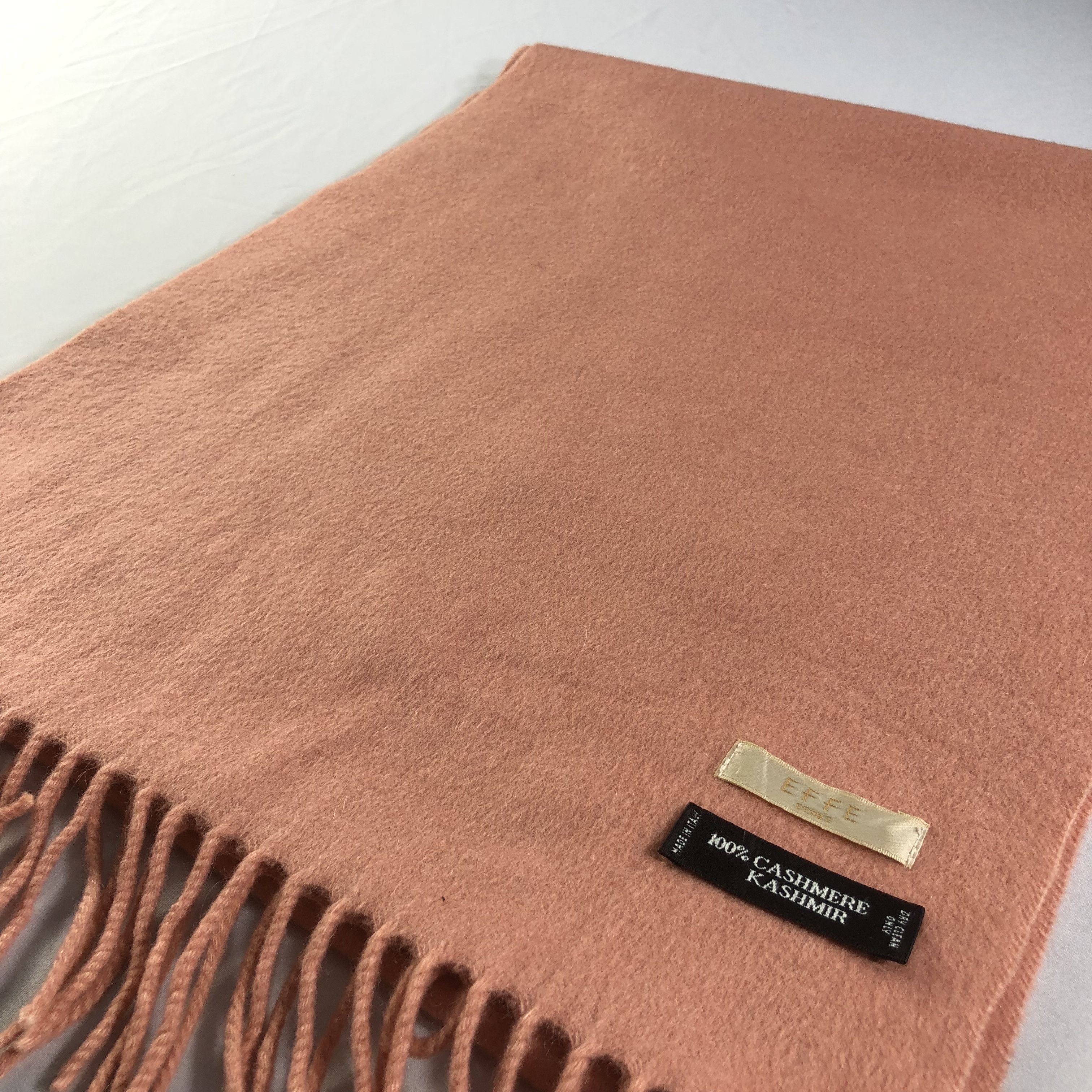 Beams Plus Beams X Effe Plain Peach Cashmere Scarf Muffler V1472 Size ONE SIZE - 3 Thumbnail
