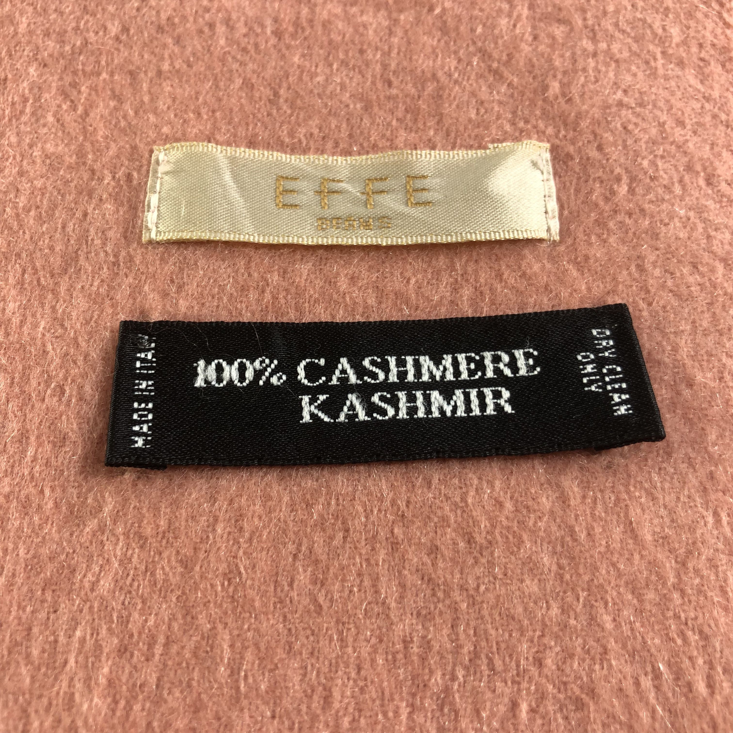 Beams Plus Beams X Effe Plain Peach Cashmere Scarf Muffler V1472 Size ONE SIZE - 5 Thumbnail