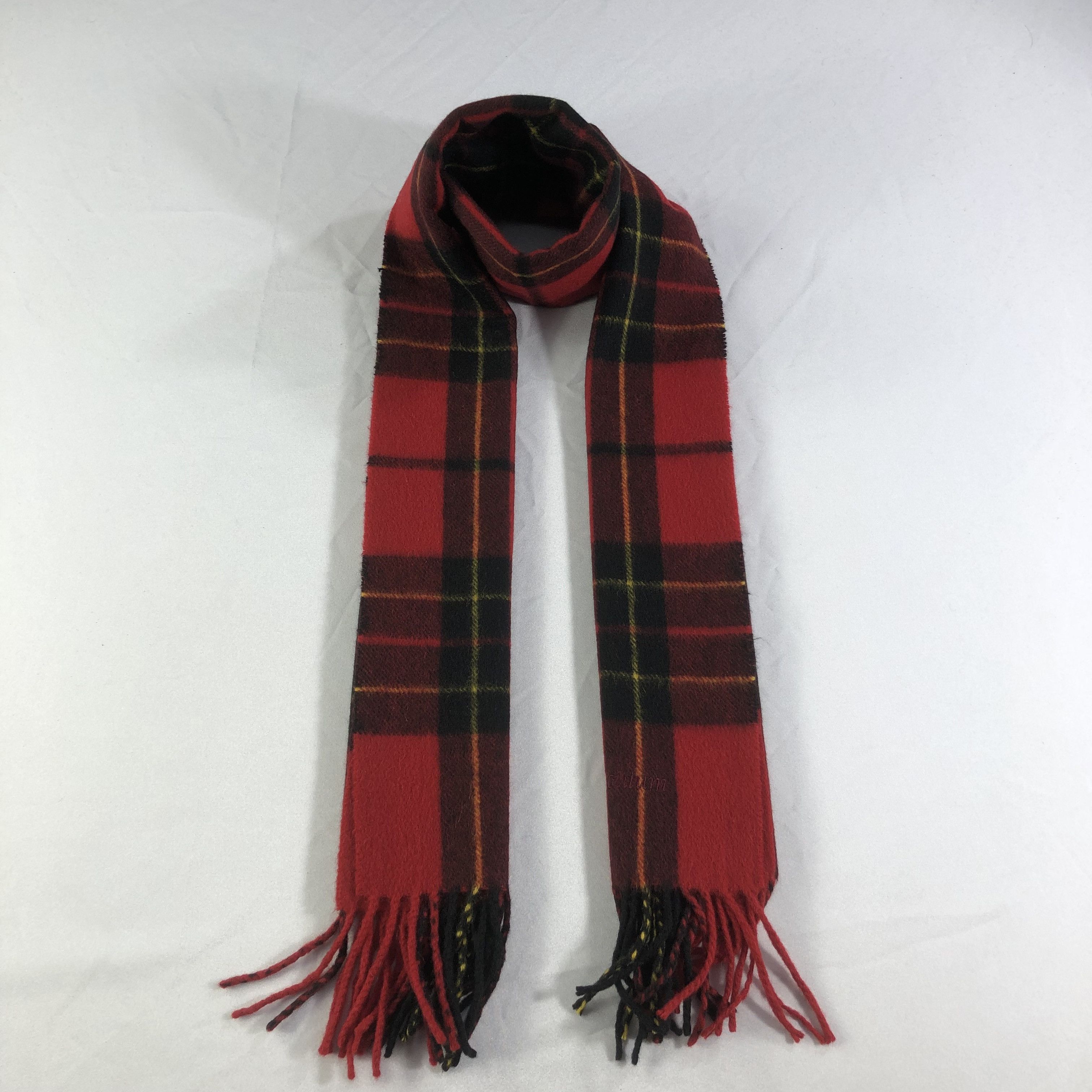 Aquascutum Tartan Cashmere Scarf Muffler V1471