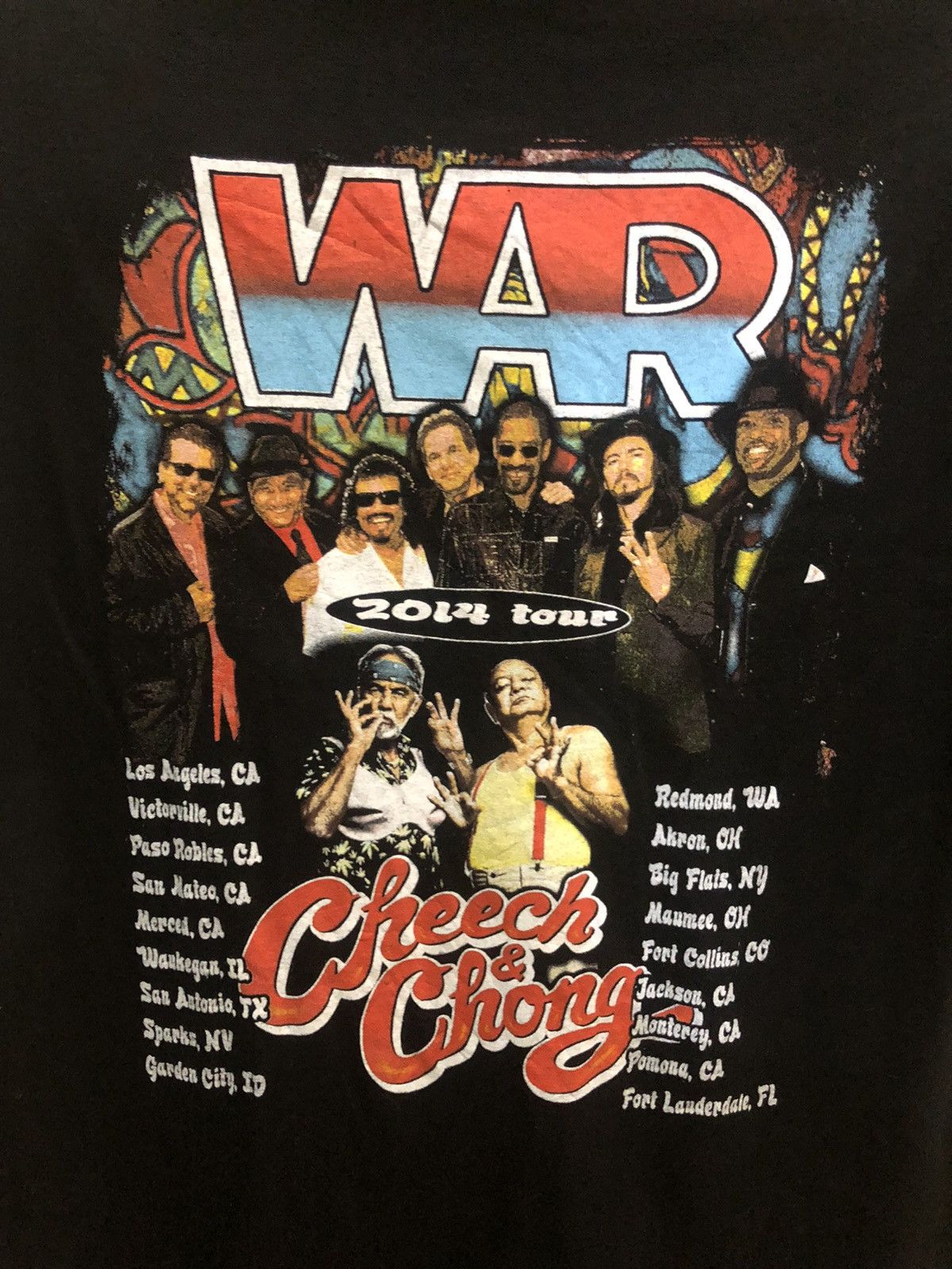 Band Tees × Rap Tees WAR 2014 TOUR Cheech & Chong tee size L Size US L / EU 52-54 / 3 - 1 Thumbnail