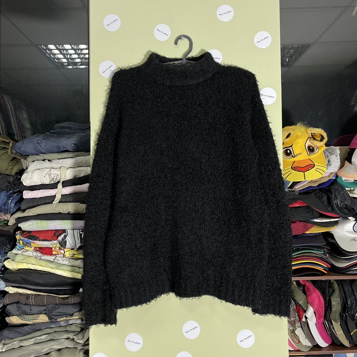 Vintage Y2K Oversized Mohair Fuzzy Sweater Grunge Black M
