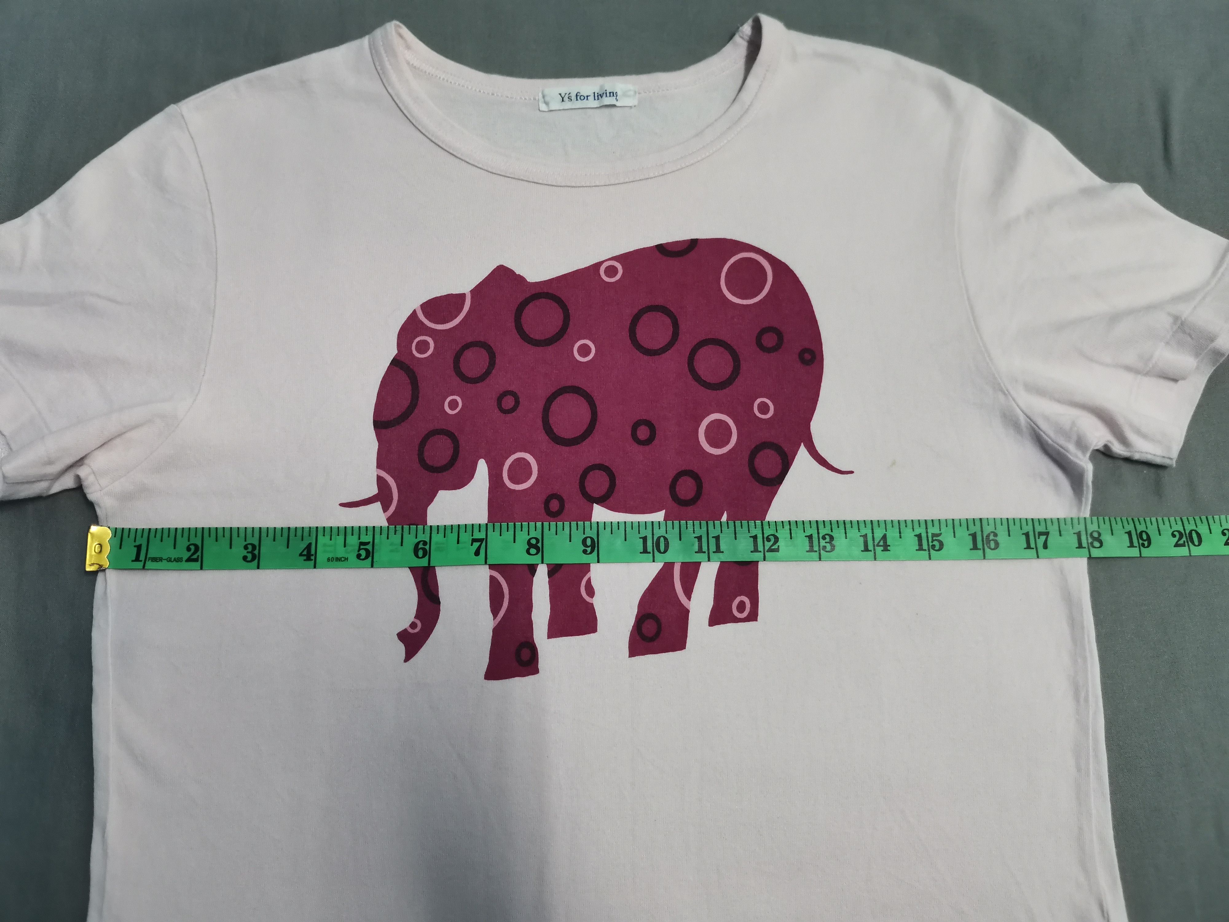 Yohji Yamamoto Y's Yohji Yamamoto Japan Designer Tee Elephant Graphic Size US S / EU 44-46 / 1 - 6 Thumbnail