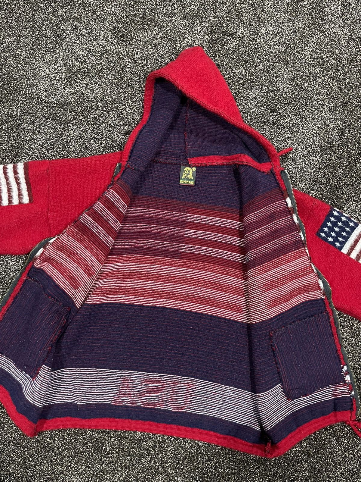 Vintage USA American Flag Red Vintage Cardigan Sweater Size US M / EU 48-50 / 2 - 5 Thumbnail