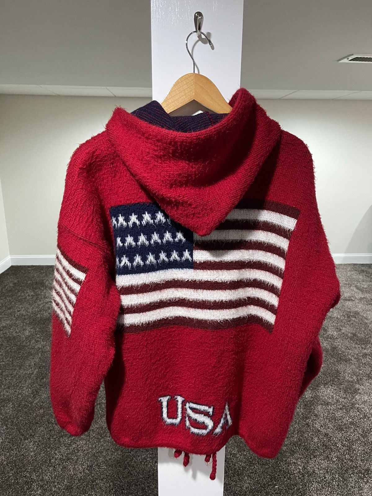 Vintage USA American Flag Red Vintage Cardigan Sweater Size US M / EU 48-50 / 2 - 11 Thumbnail