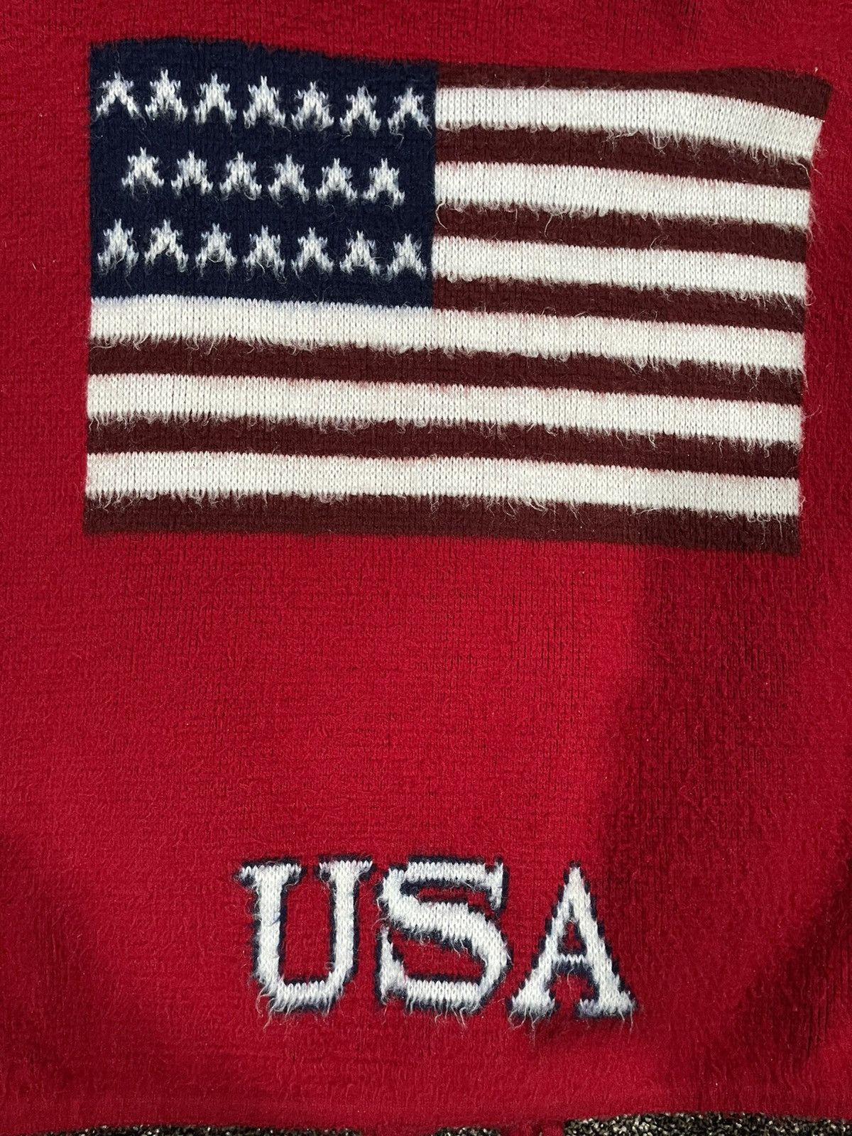 Vintage USA American Flag Red Vintage Cardigan Sweater Size US M / EU 48-50 / 2 - 9 Thumbnail