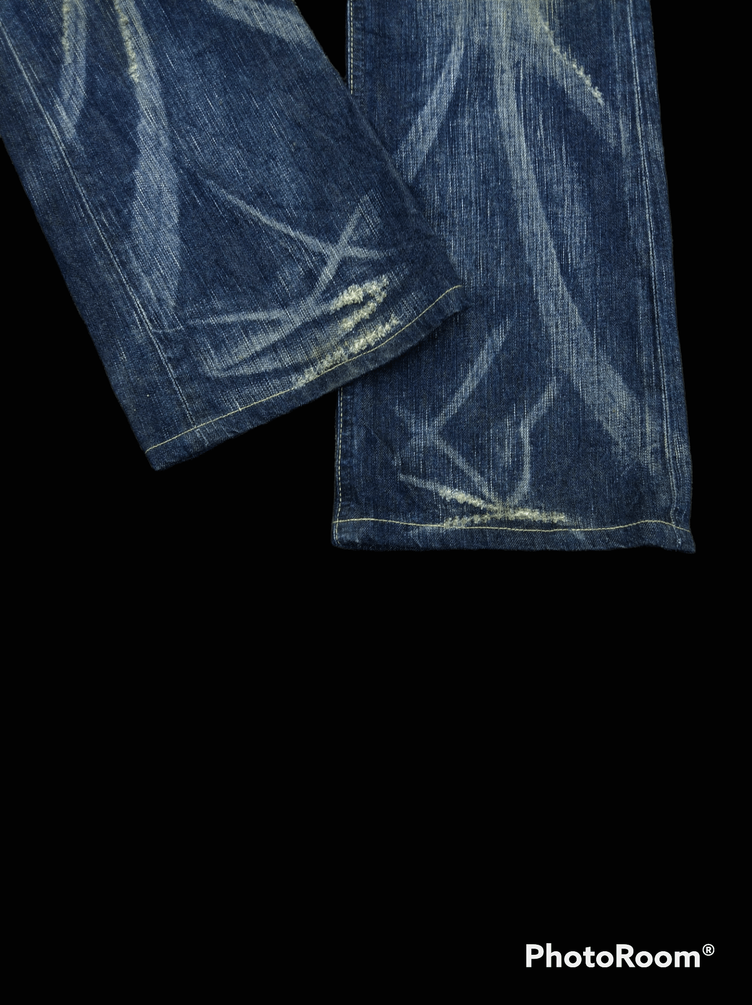 Vintage FLARED RIPED BLUE TRIP EDWIN DENIM PANTS Size US 29 - 6 Thumbnail