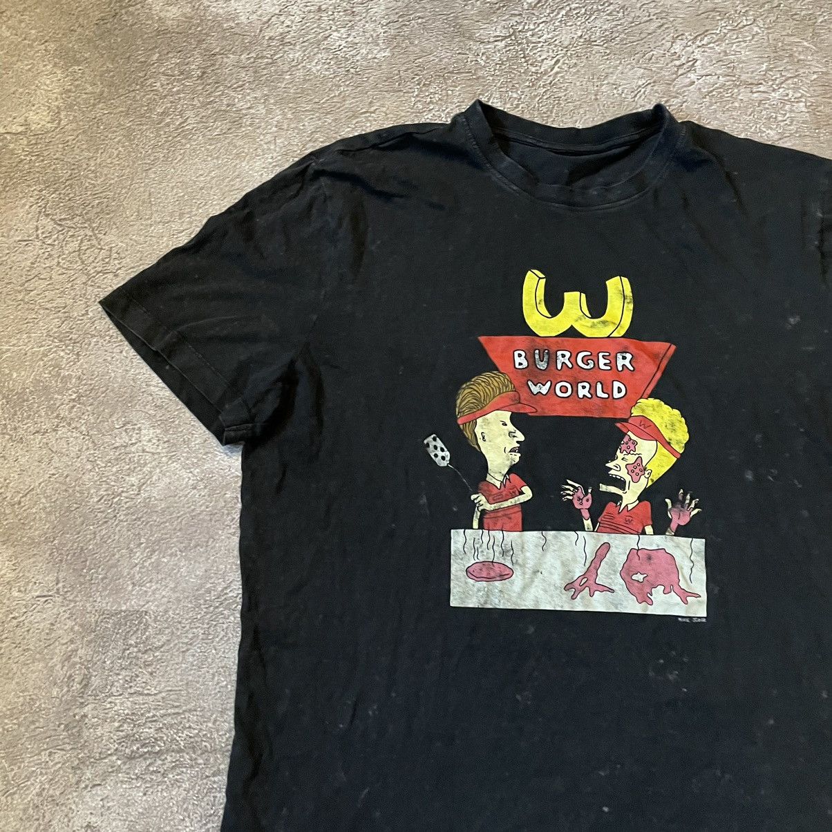 Cartoon Network Vintage 90s Burger World Art Abstract Cartoon Promo y2k Size US M / EU 48-50 / 2 - 4 Thumbnail