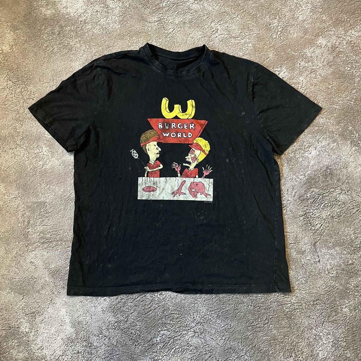 Cartoon Network Vintage 90s Burger World Art Abstract Cartoon Promo y2k Size US M / EU 48-50 / 2 - 2 Thumbnail