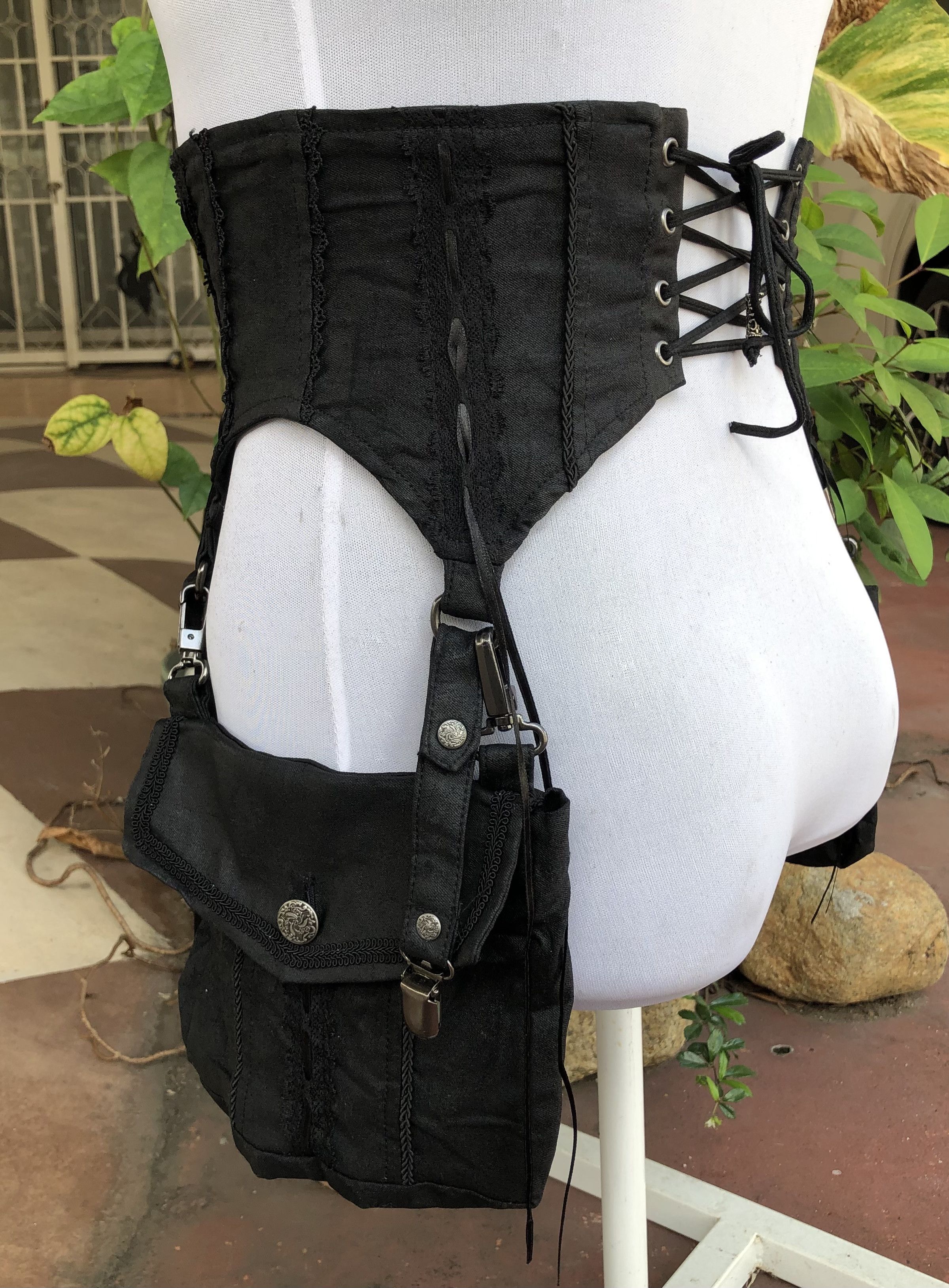 Japanese Brand RARE🔥GOTHIC PUNK TACTICAL CORSET OG DESIGN Size ONE SIZE - 16 Thumbnail