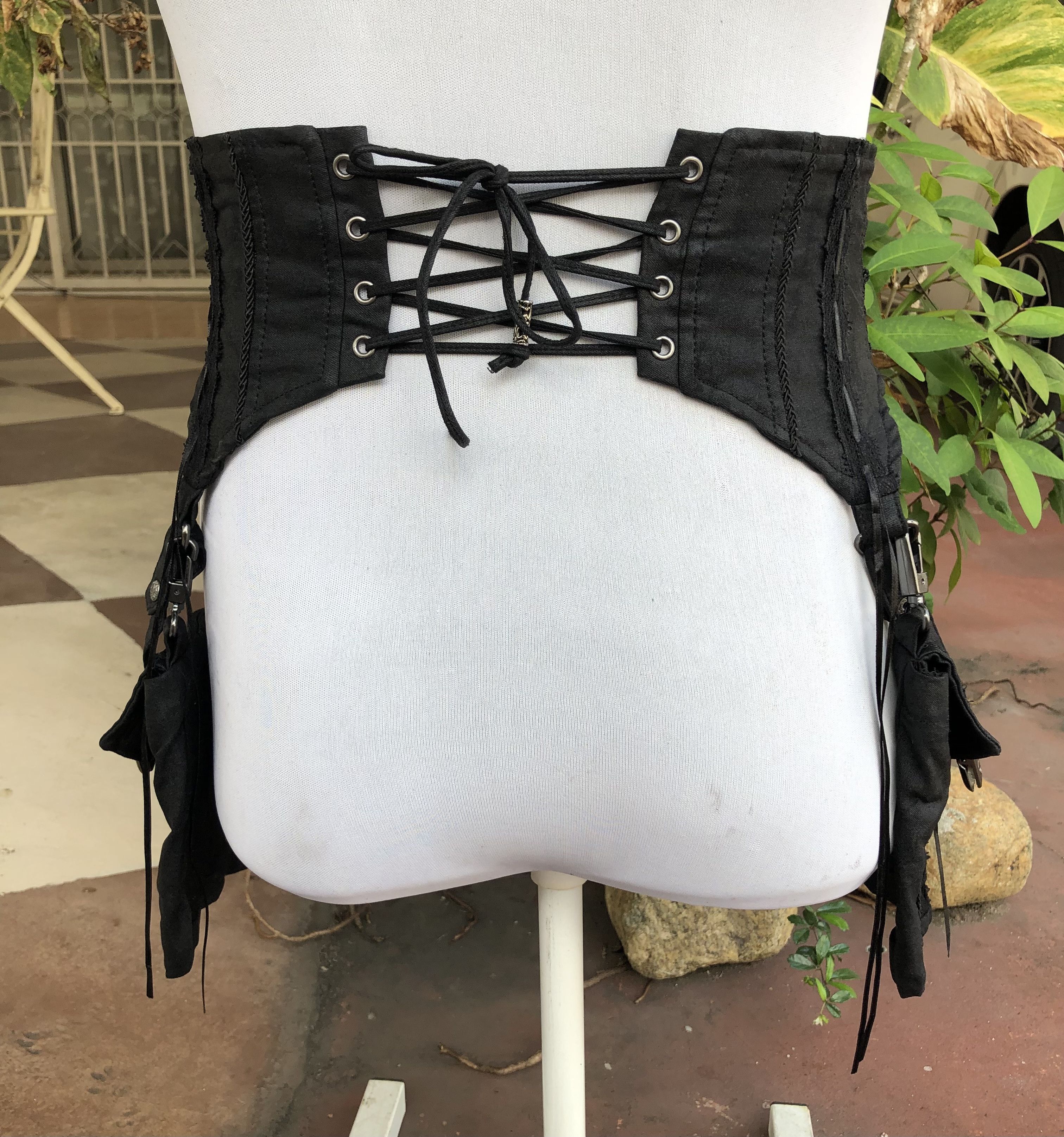 Japanese Brand RARE🔥GOTHIC PUNK TACTICAL CORSET OG DESIGN Size ONE SIZE - 15 Thumbnail