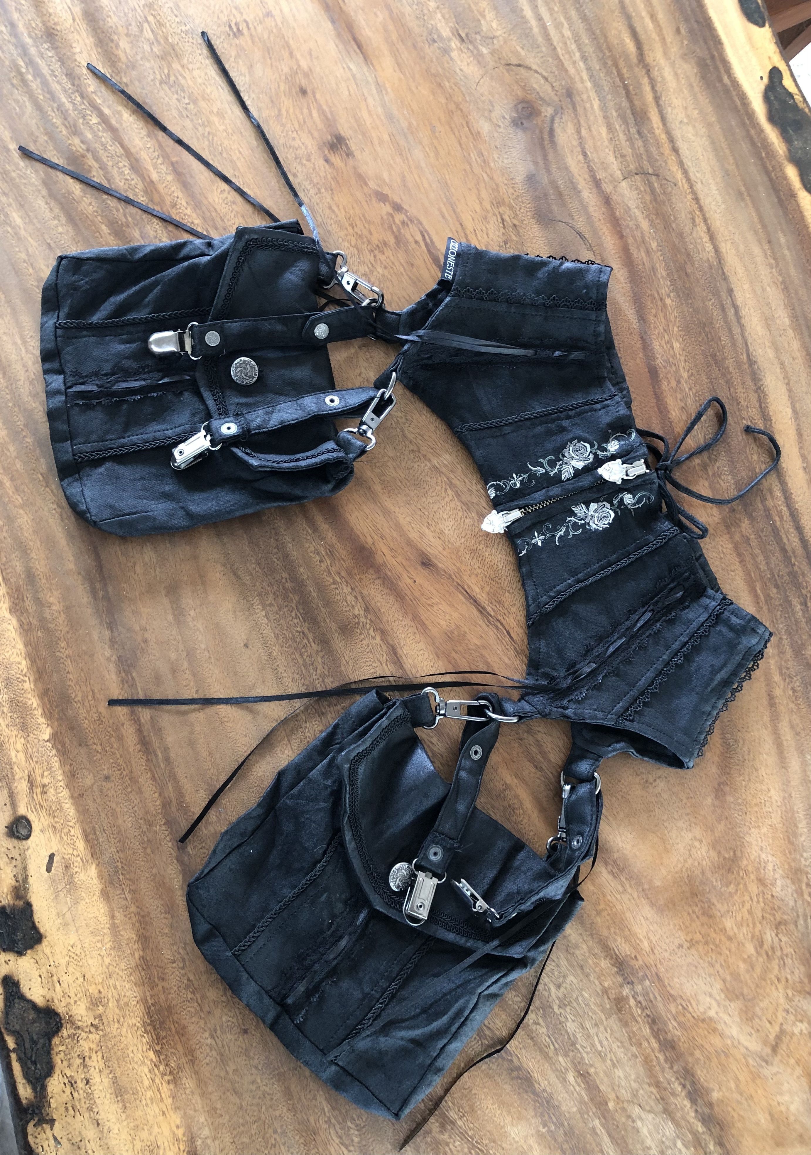 Japanese Brand RARE🔥GOTHIC PUNK TACTICAL CORSET OG DESIGN Size ONE SIZE - 13 Thumbnail
