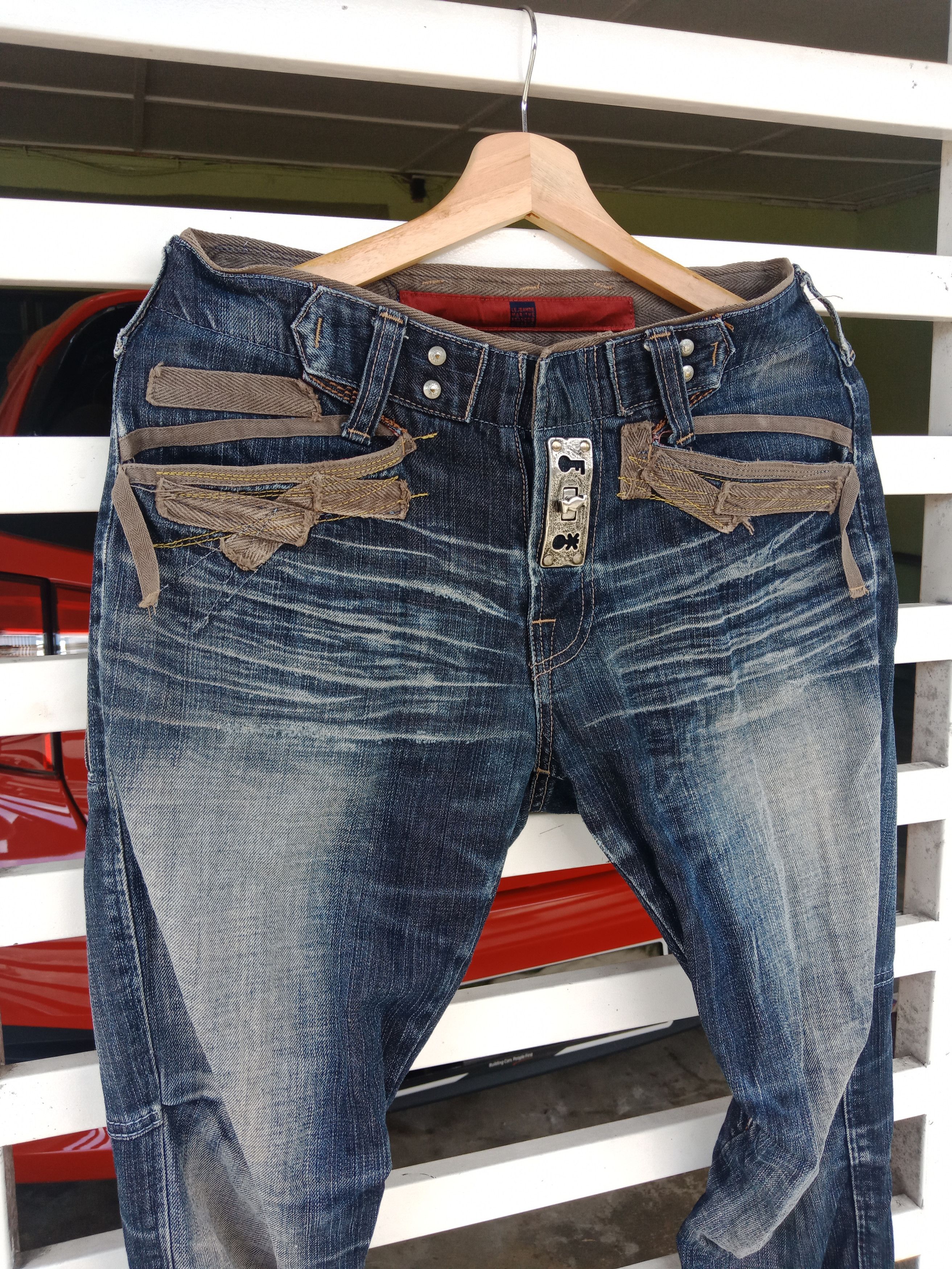 Marithe + Francois Girbaud Marithe Francois Girboud Bondage Hibrid Distressed Denim Size US 30 / EU 46 - 5 Thumbnail