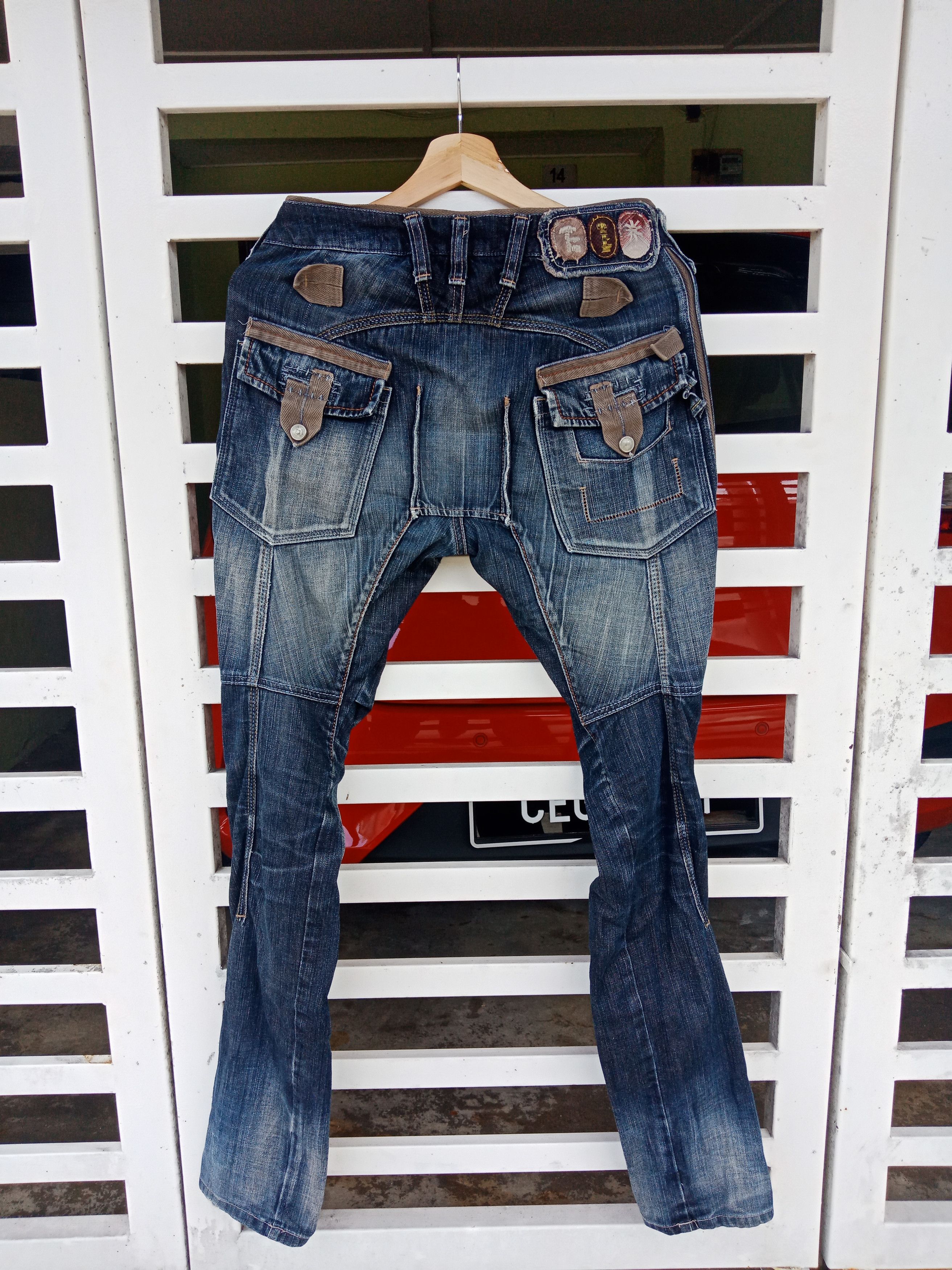 Marithe + Francois Girbaud Marithe Francois Girboud Bondage Hibrid Distressed Denim Size US 30 / EU 46 - 2 Thumbnail
