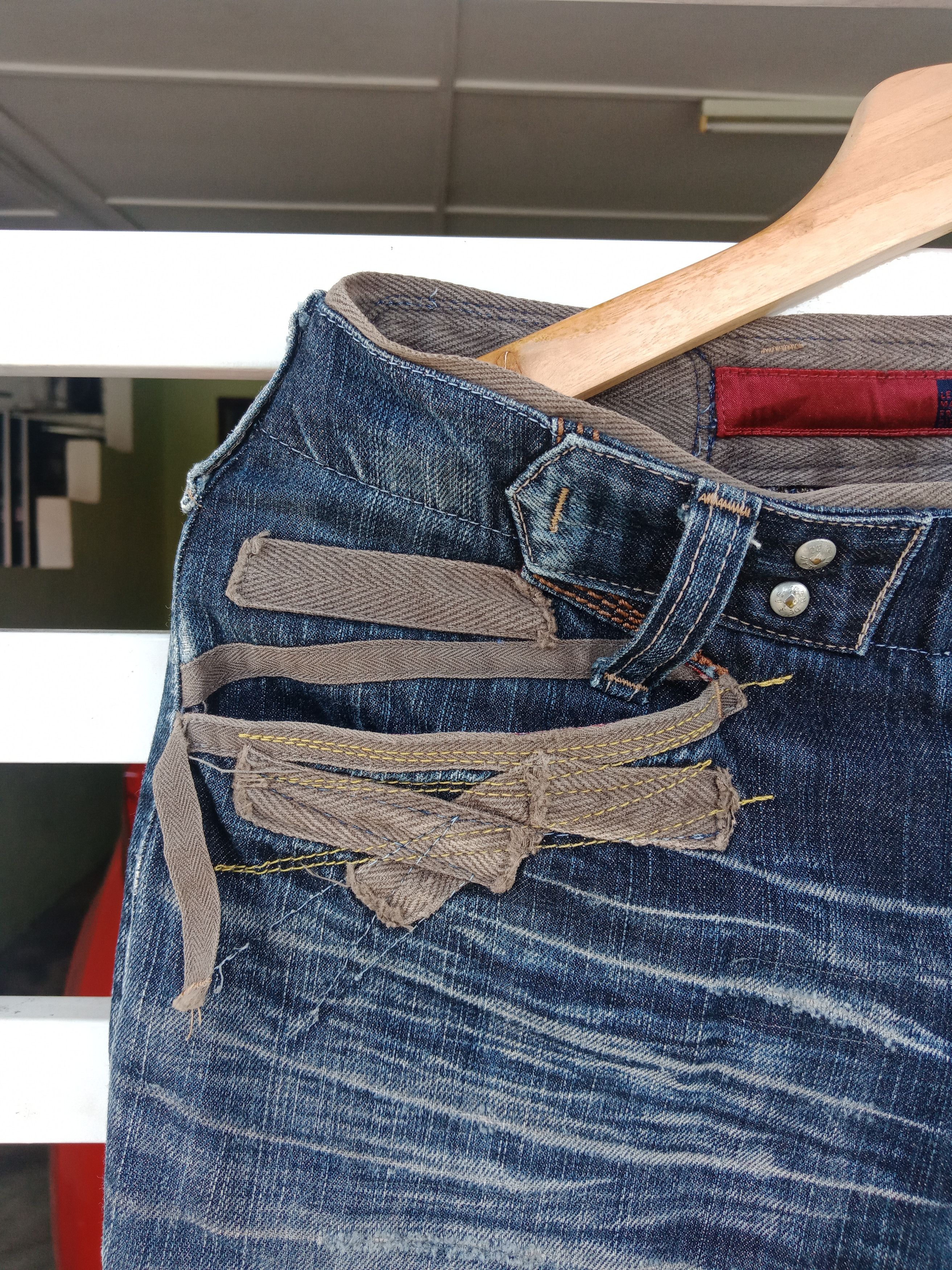 Marithe + Francois Girbaud Marithe Francois Girboud Bondage Hibrid Distressed Denim Size US 30 / EU 46 - 14 Thumbnail