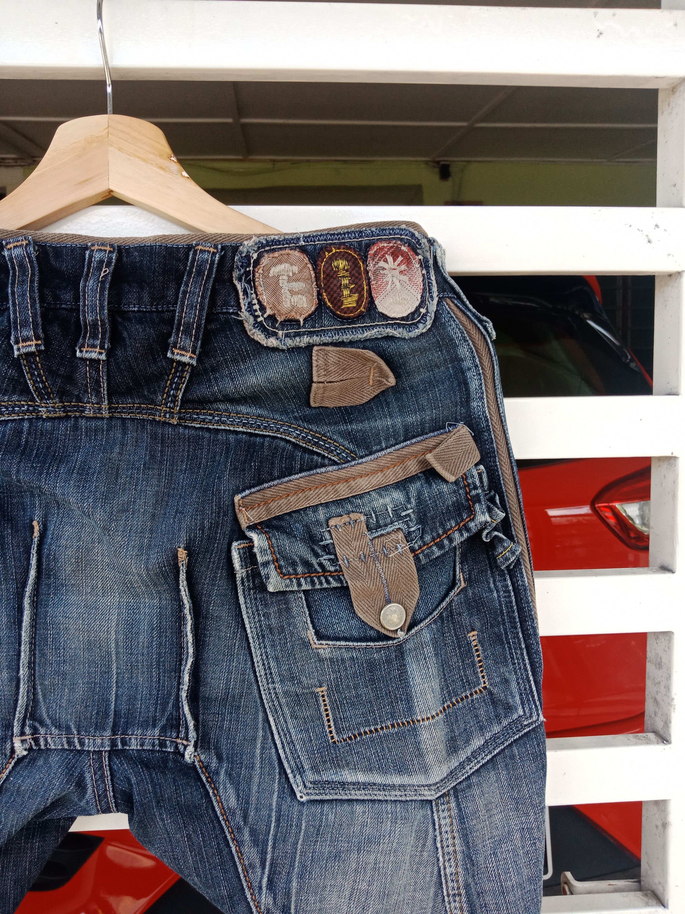 Marithe + Francois Girbaud Marithe Francois Girboud Bondage Hibrid Distressed Denim Size US 30 / EU 46 - 11 Thumbnail