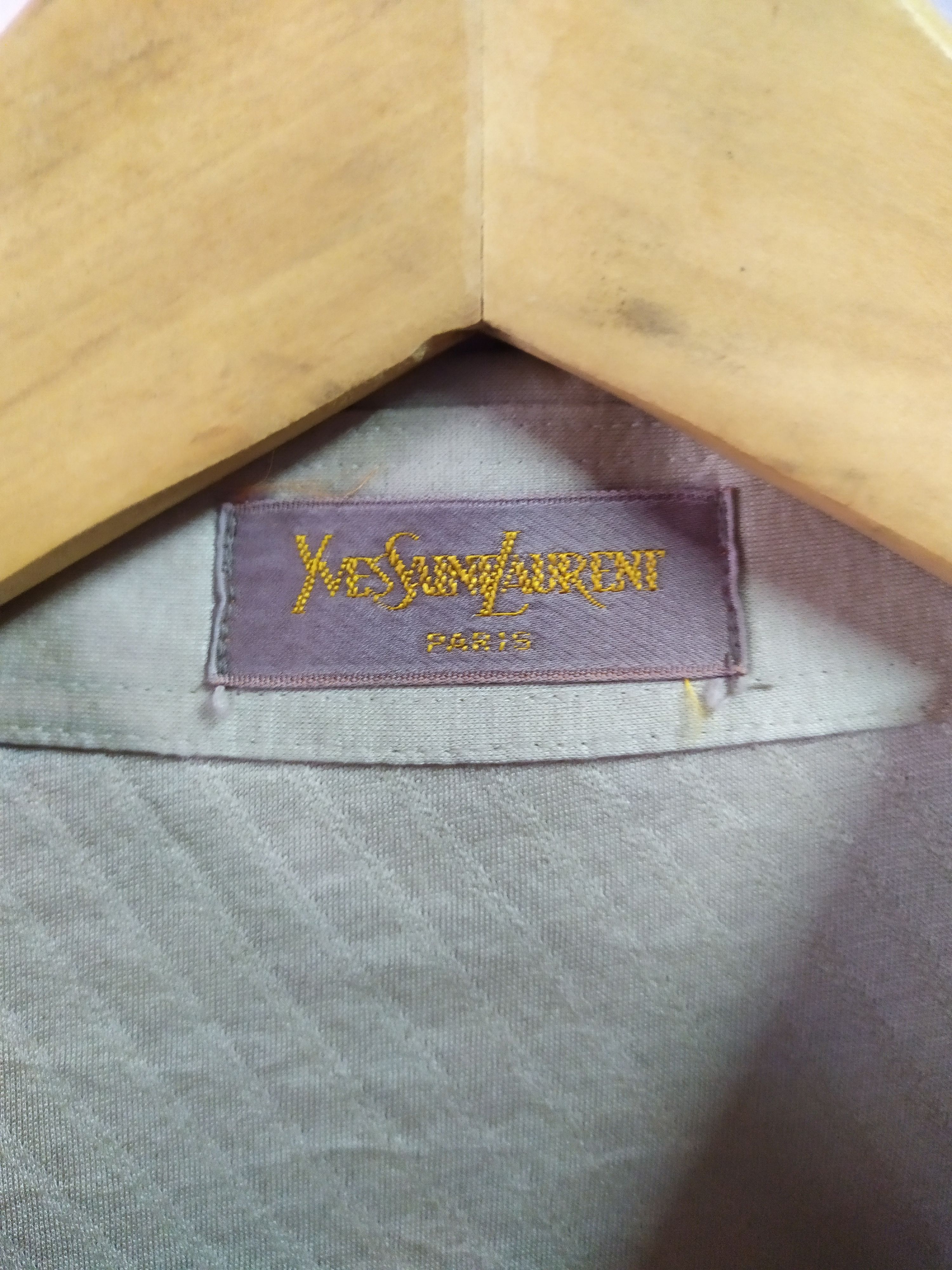 Vintage × Yves Saint Laurent Vintage YVES SAINT LAURENT Paris Long Sleeve Collar Shirt Size US S / EU 44-46 / 1 - 4 Thumbnail