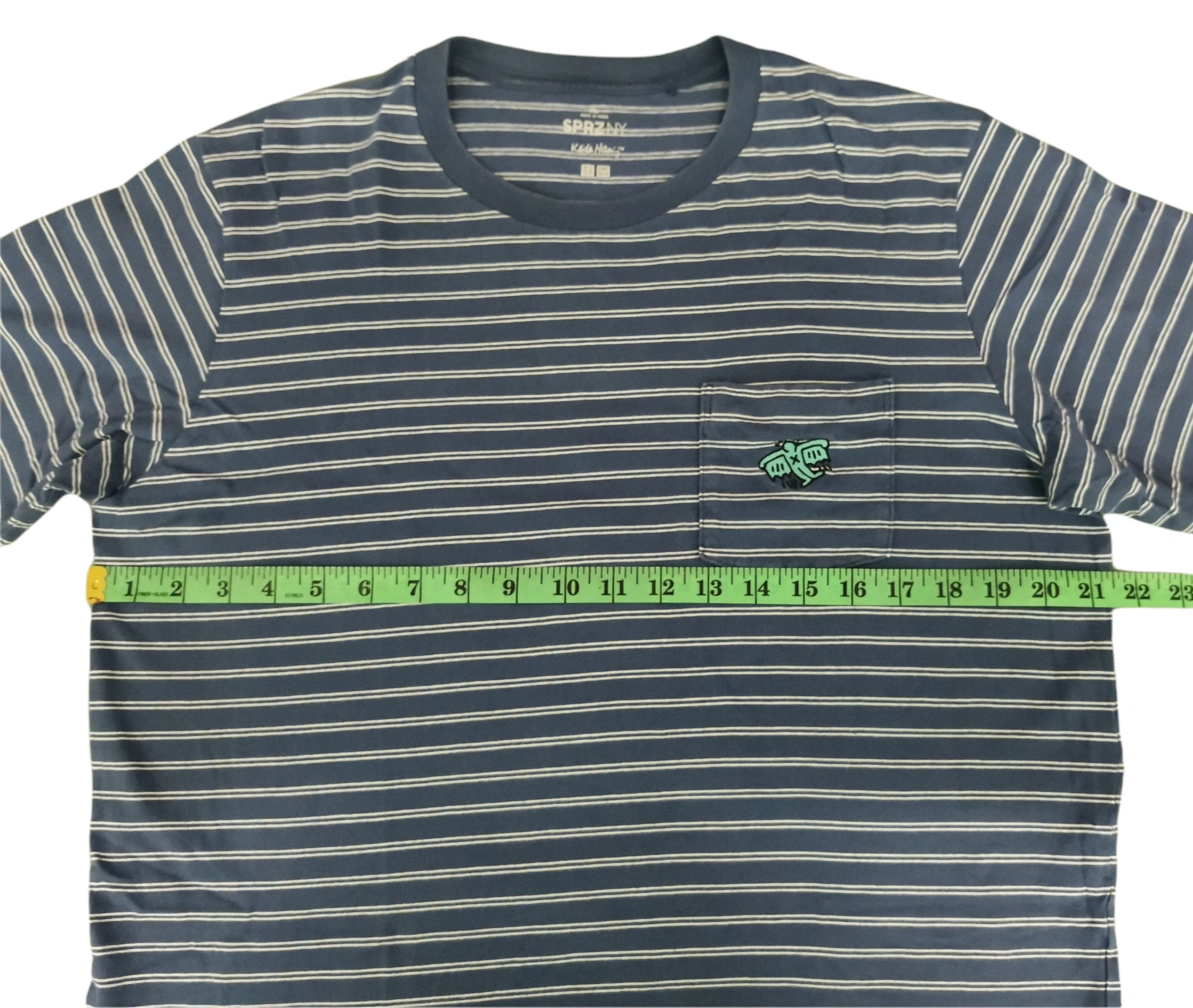 Designer Keith Haring Striped Single Pocket Tee Art Designer Size US XL / EU 56 / 4 - 5 Thumbnail