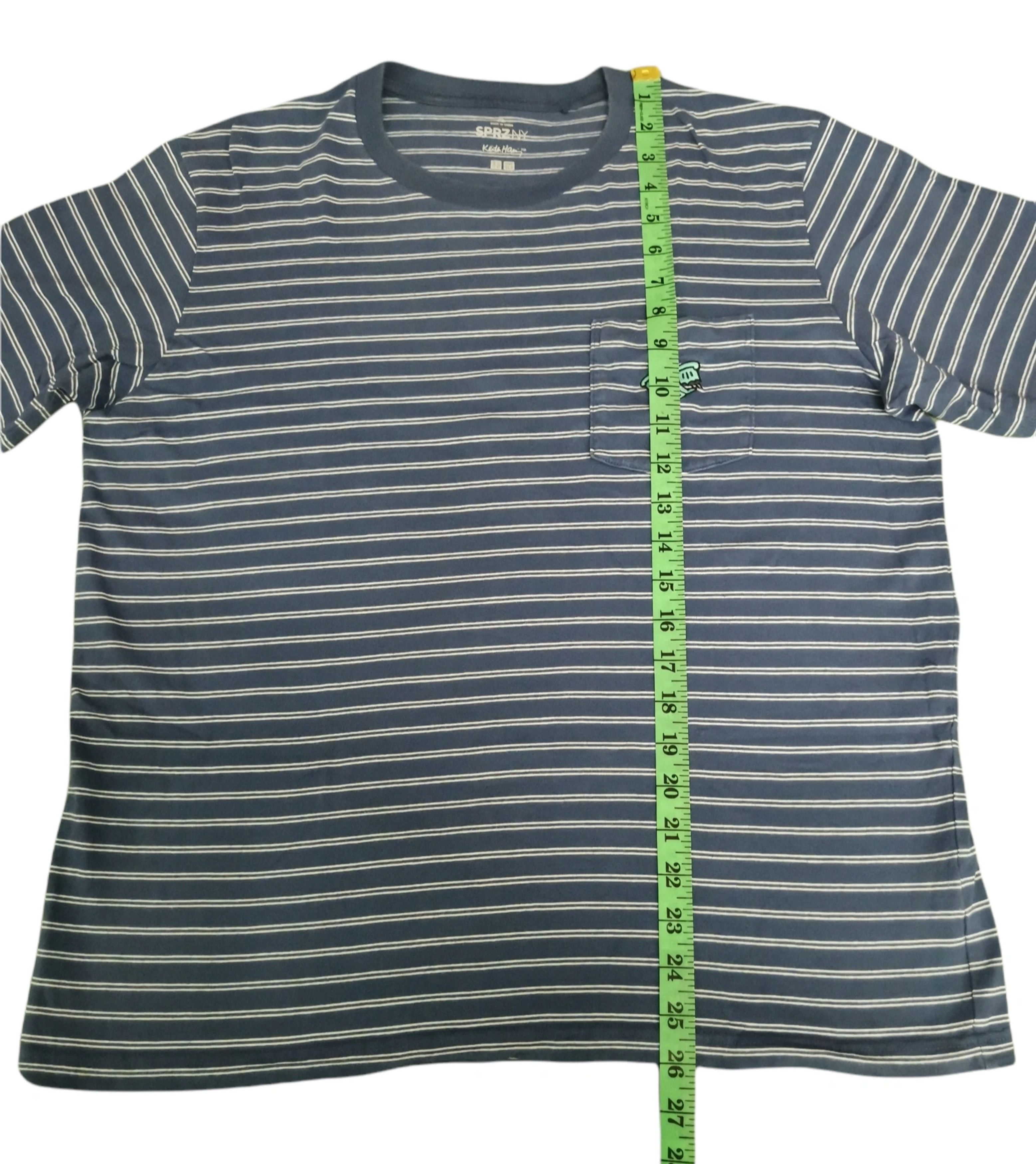 Designer Keith Haring Striped Single Pocket Tee Art Designer Size US XL / EU 56 / 4 - 4 Thumbnail