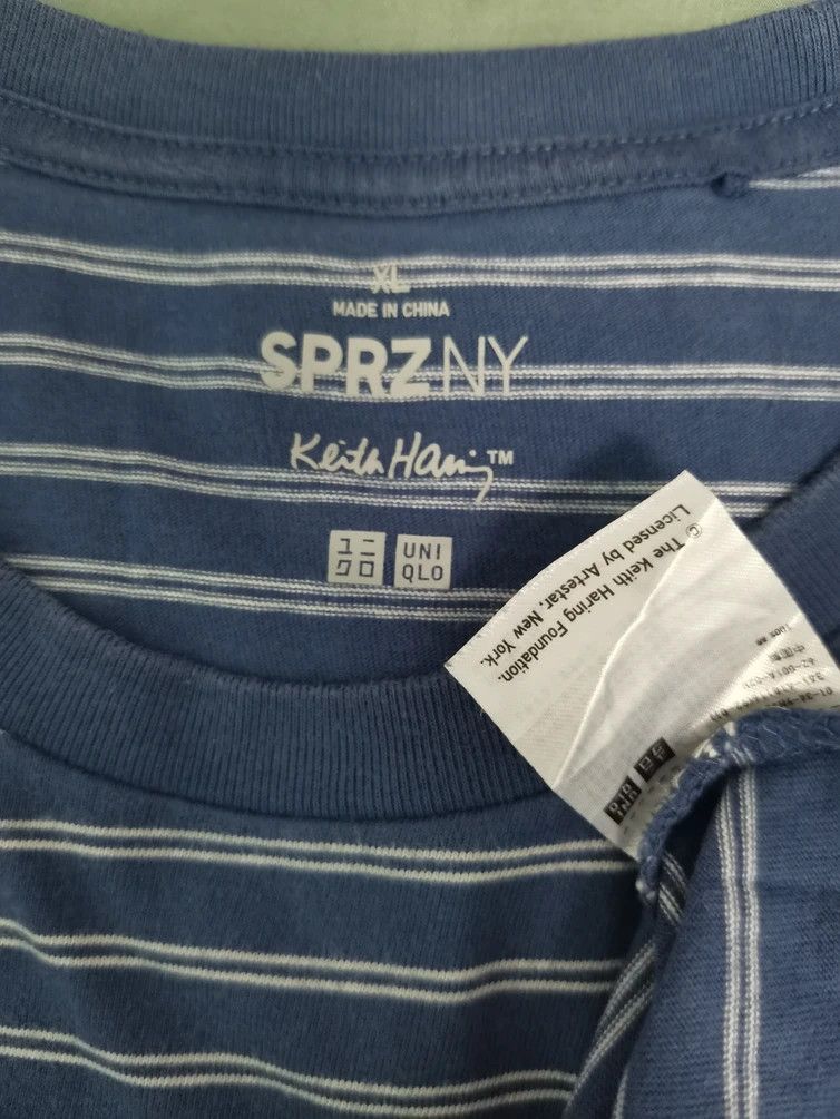 Designer Keith Haring Striped Single Pocket Tee Art Designer Size US XL / EU 56 / 4 - 3 Thumbnail