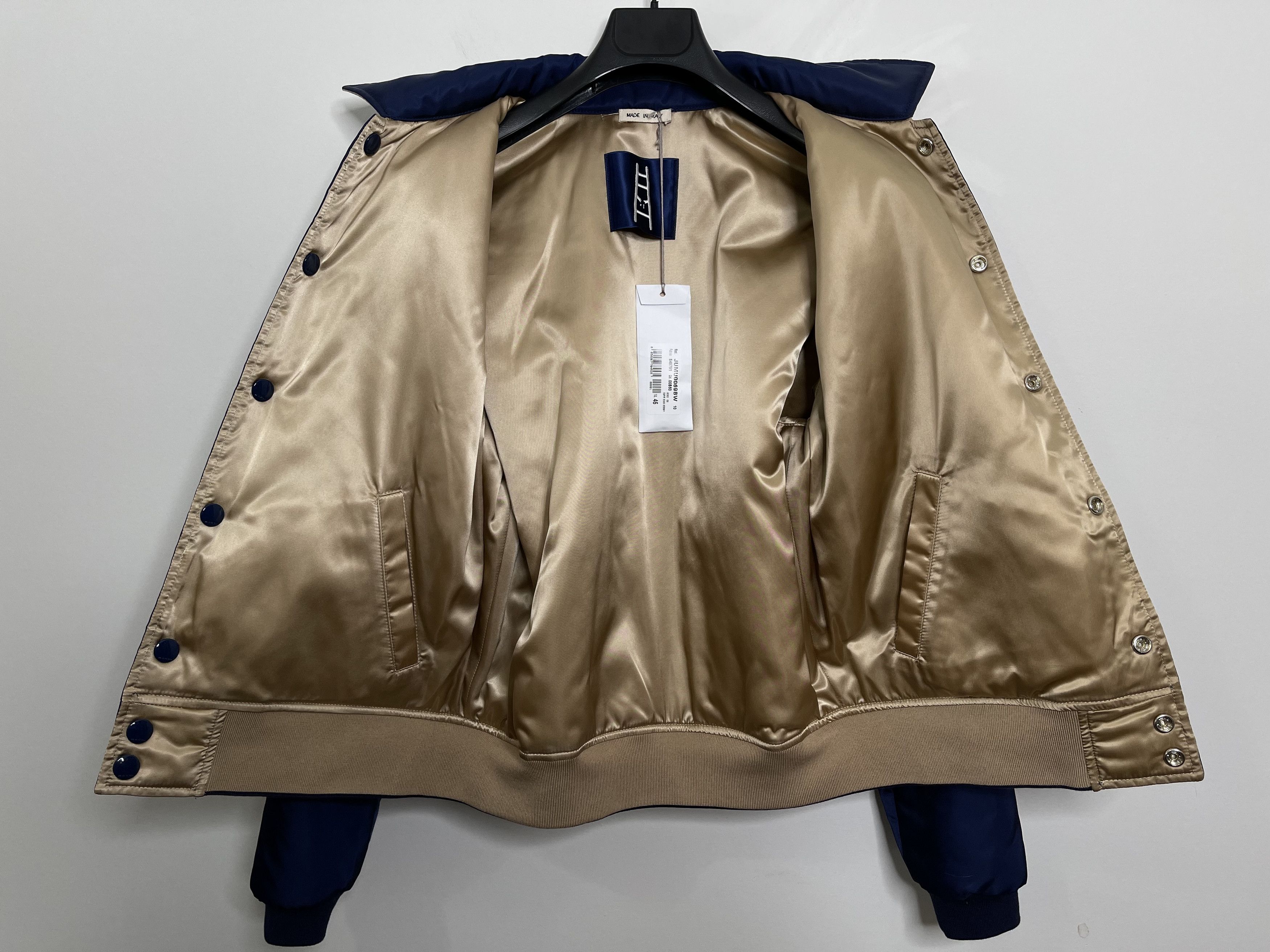 image of Marni Eu46 Reversible Iridescent Effect Padded Bomber Jacket Fw20, Men's (Size Small)