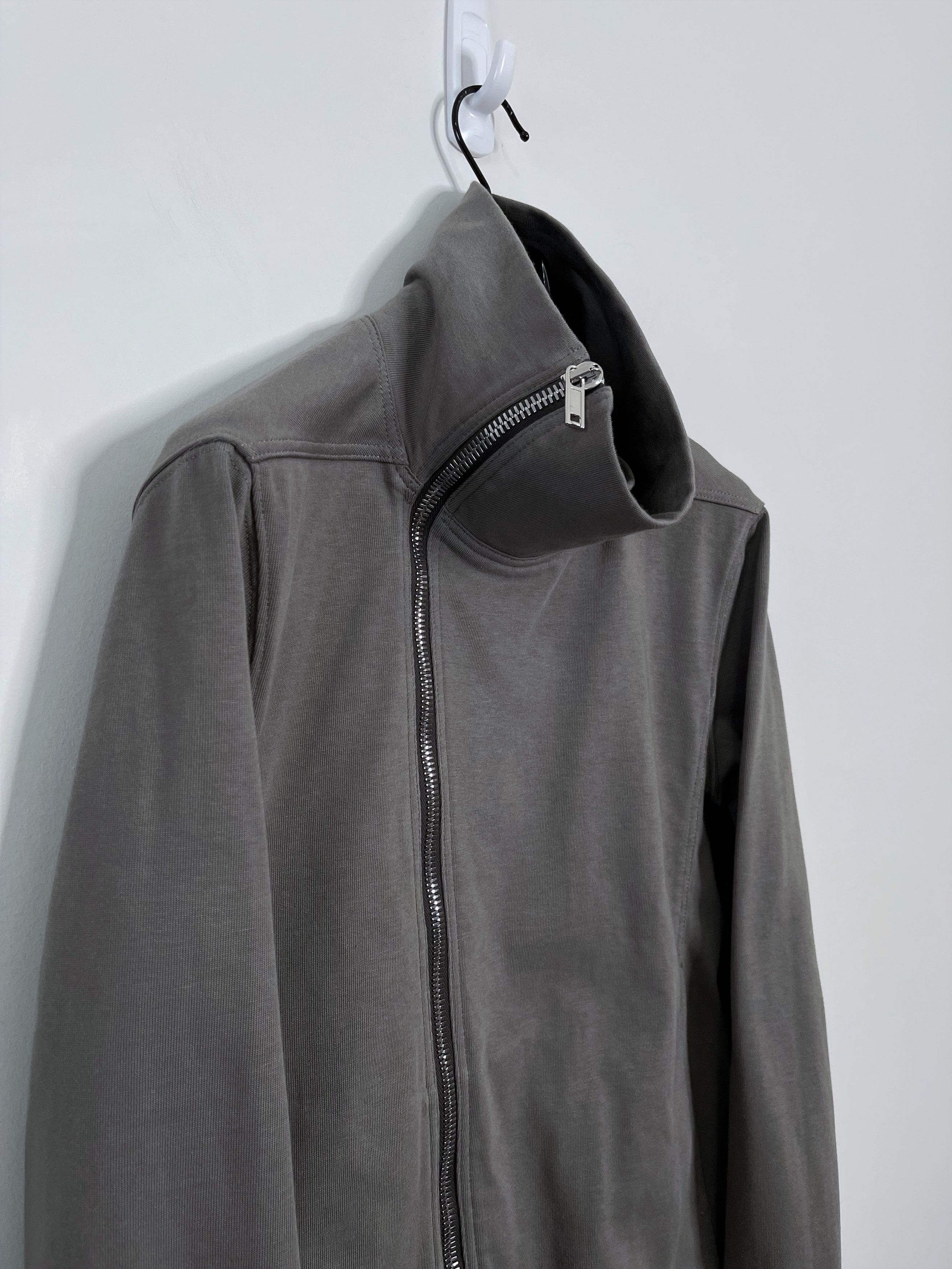 Image of Rick Owens Dust Bauhaus Organic Jogger Zip Sweatshirt Phlegethon Ss21, Men's (Size Small)