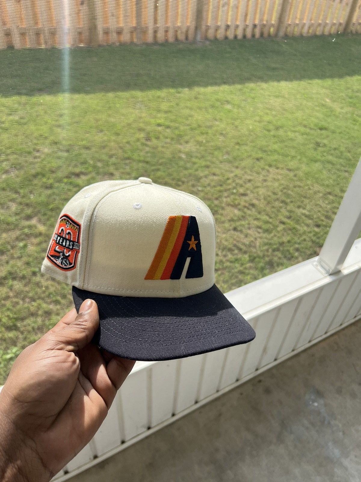 Off White Houston Astros Brick Visor 45th Anniversary New Era Fitted –  Exclusive Fitted Inc.
