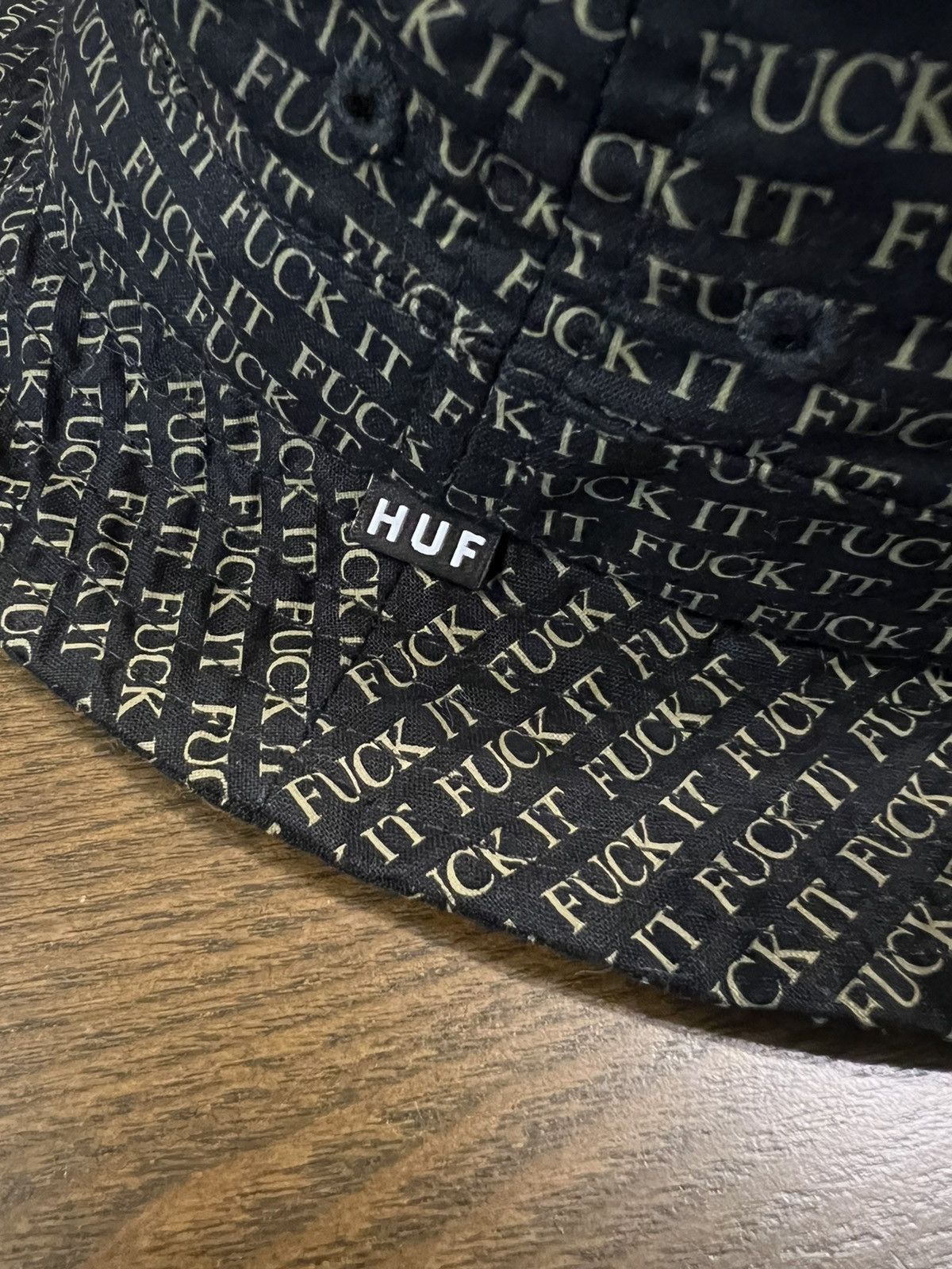Huf GRAIL🔥OG HUF 🇺🇸 Customade "Fuck It" Jacquard Bucket Hats Size ONE SIZE - 2 Thumbnail