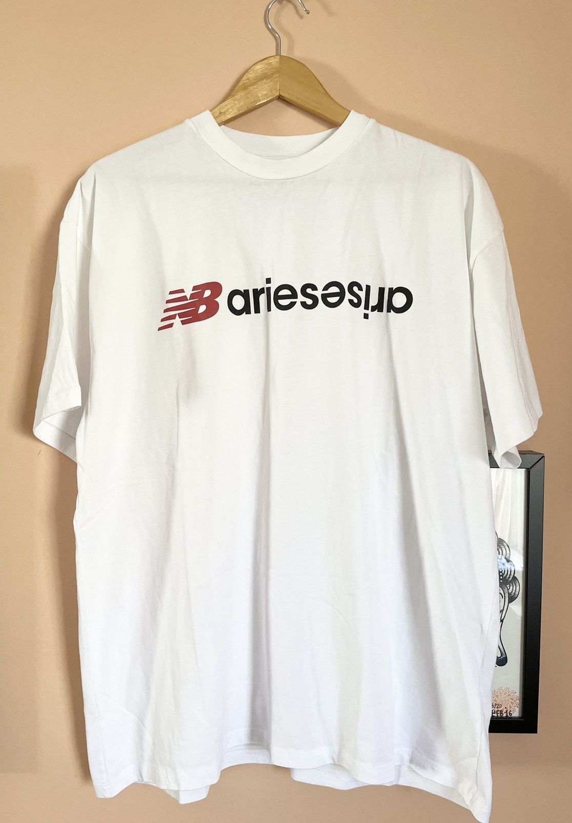 image of Aries Arise Logo T-Shirt in White, Men's (Size XL)