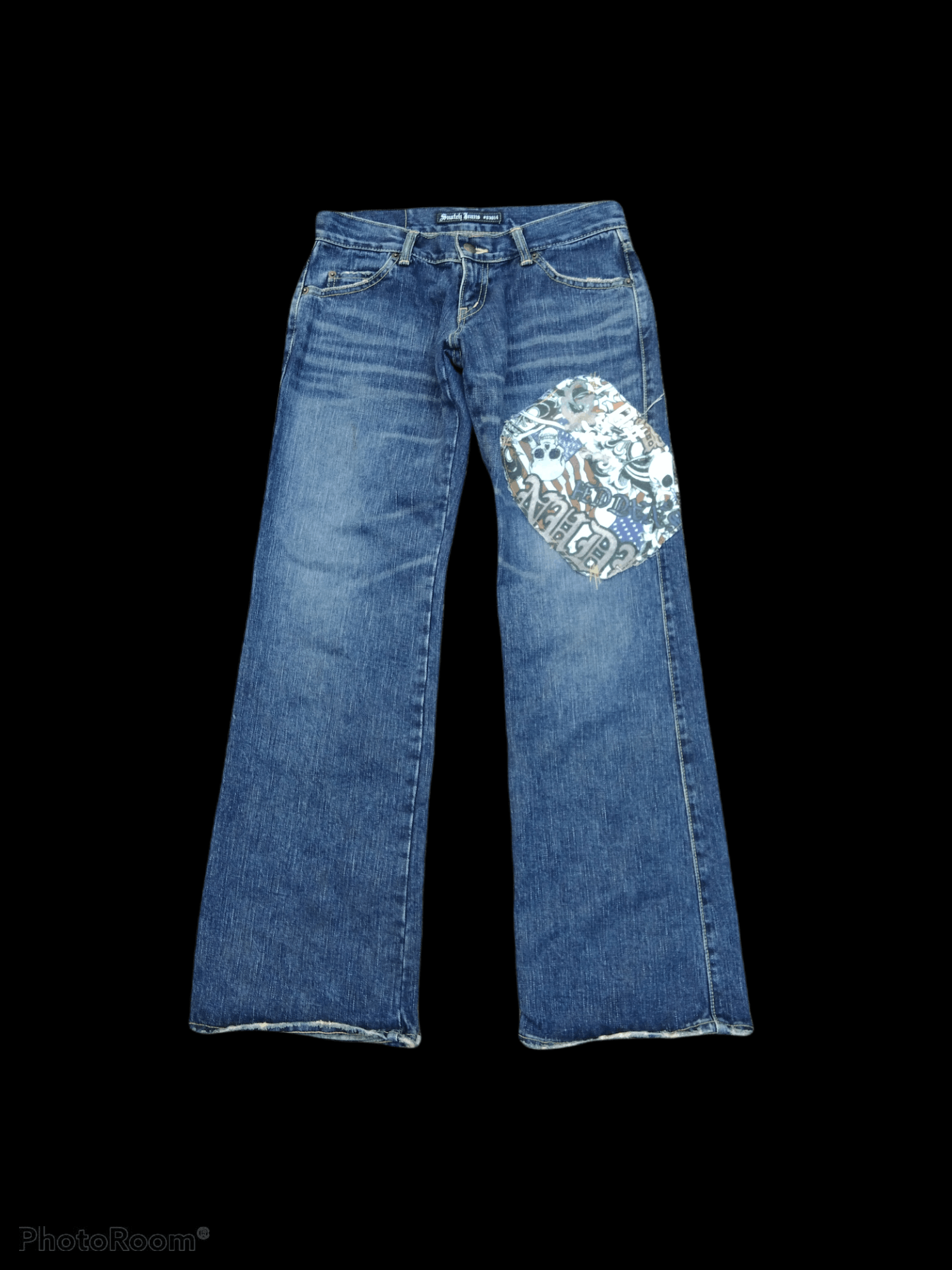 Japanese Brand SNATCH JEANS #03614 MADE IN JAPAN FLARE PACTHWORK SKULL Size US 28 / EU 44 - 1 Thumbnail