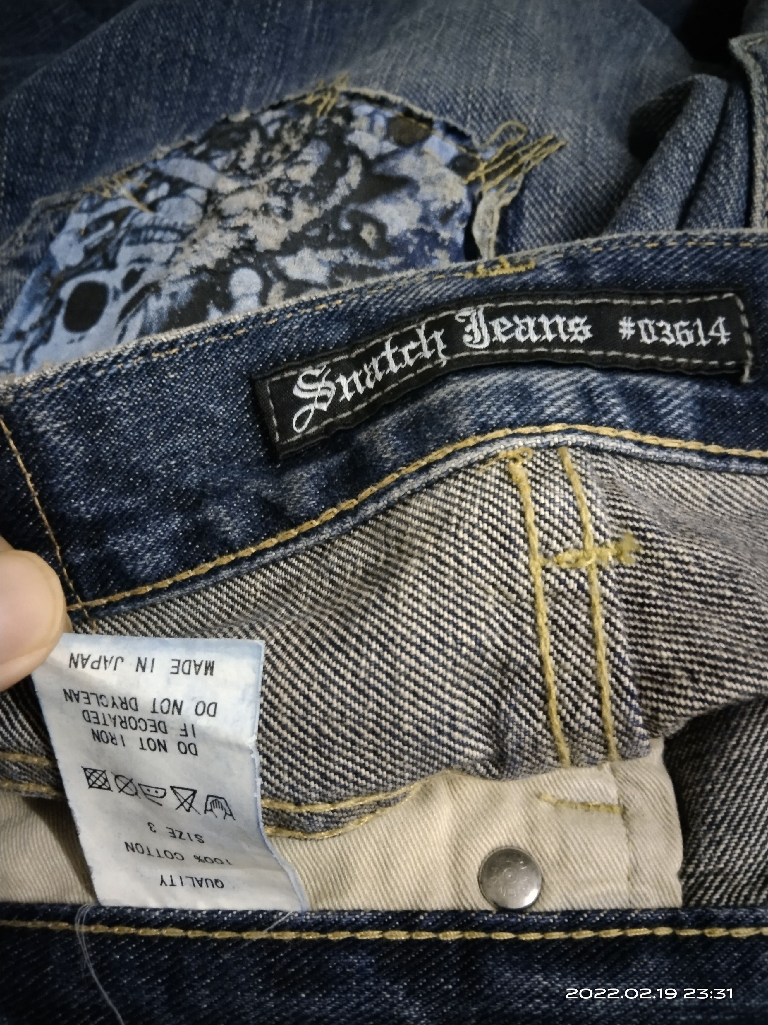 Japanese Brand SNATCH JEANS #03614 MADE IN JAPAN FLARE PACTHWORK SKULL Size US 28 / EU 44 - 6 Thumbnail