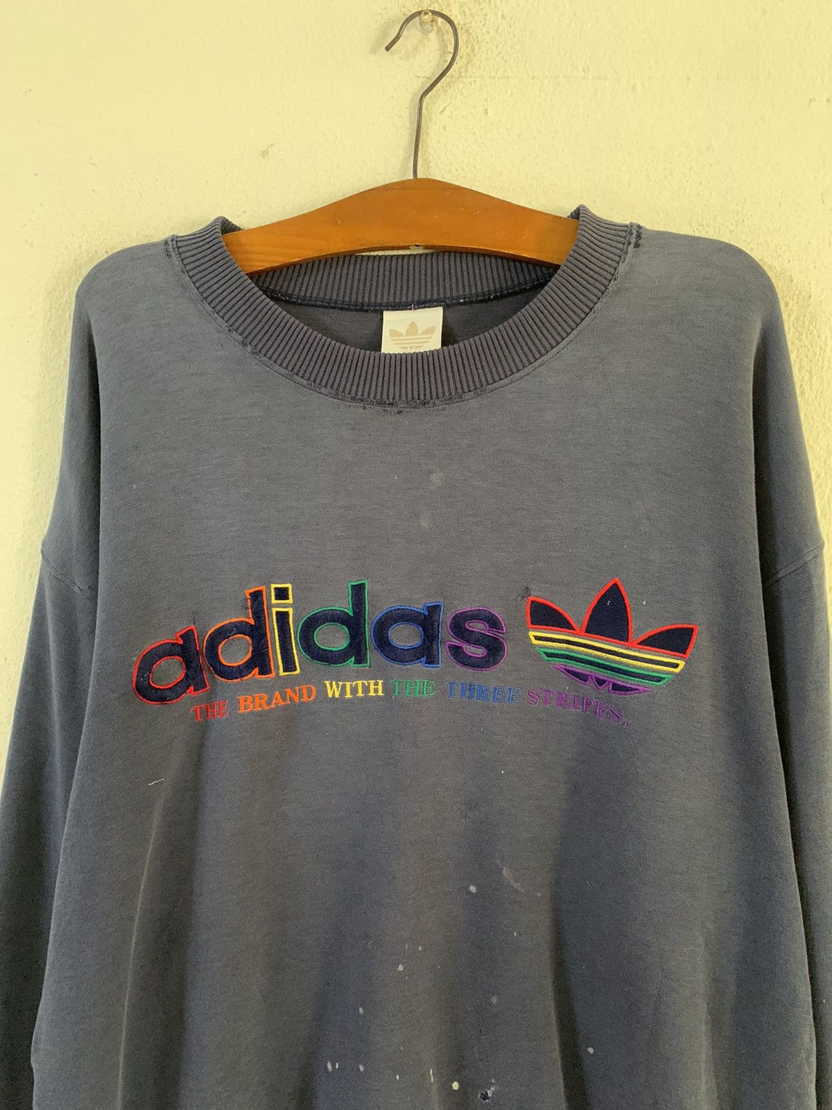 Adidas Vintage Adidas Three Stripes Sweatshirt Size US XL / EU 56 / 4 - 4 Thumbnail