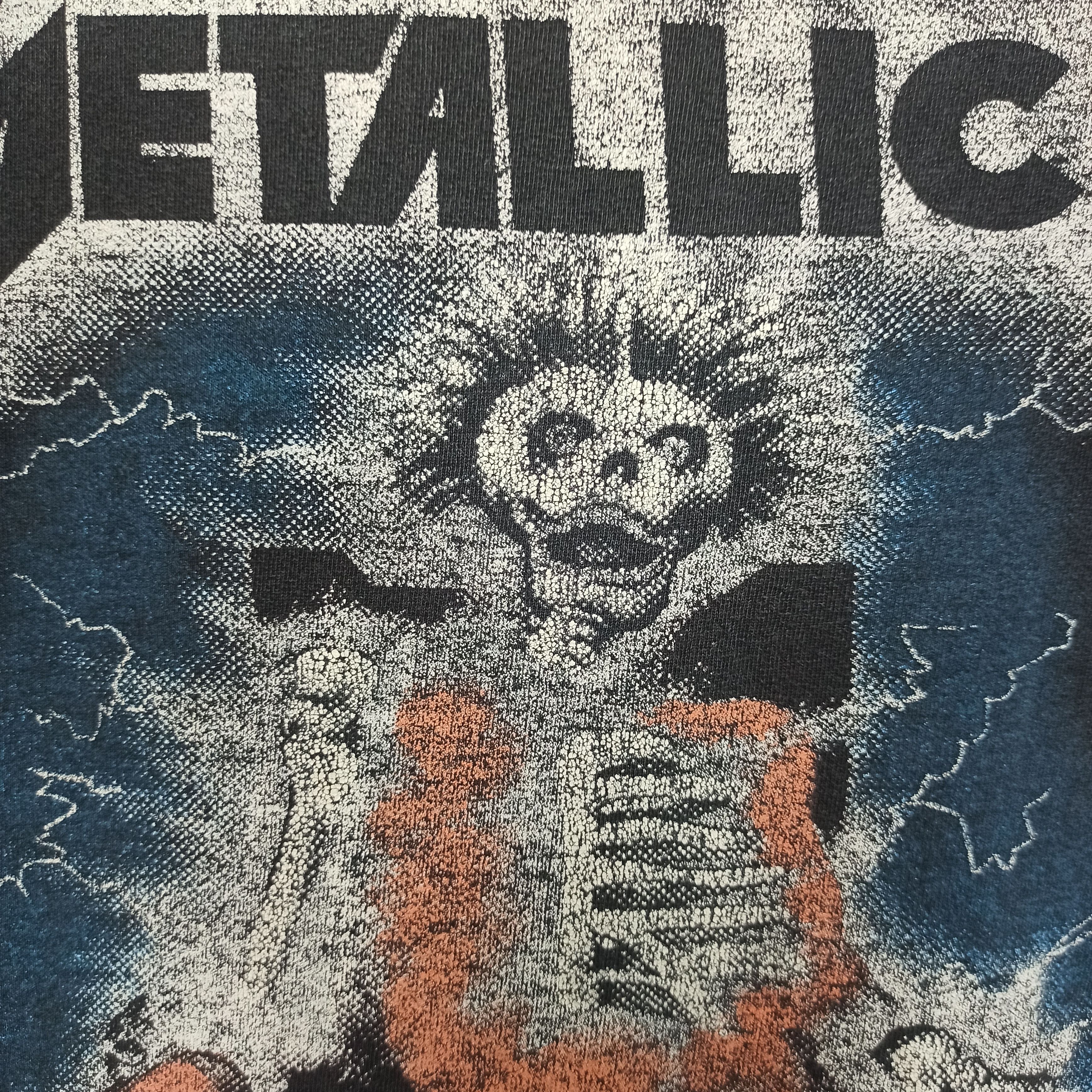 Metallica Vintage 00's Metallica Band Ride the lightning Promo Tshirt Size US M / EU 48-50 / 2 - 8 Thumbnail