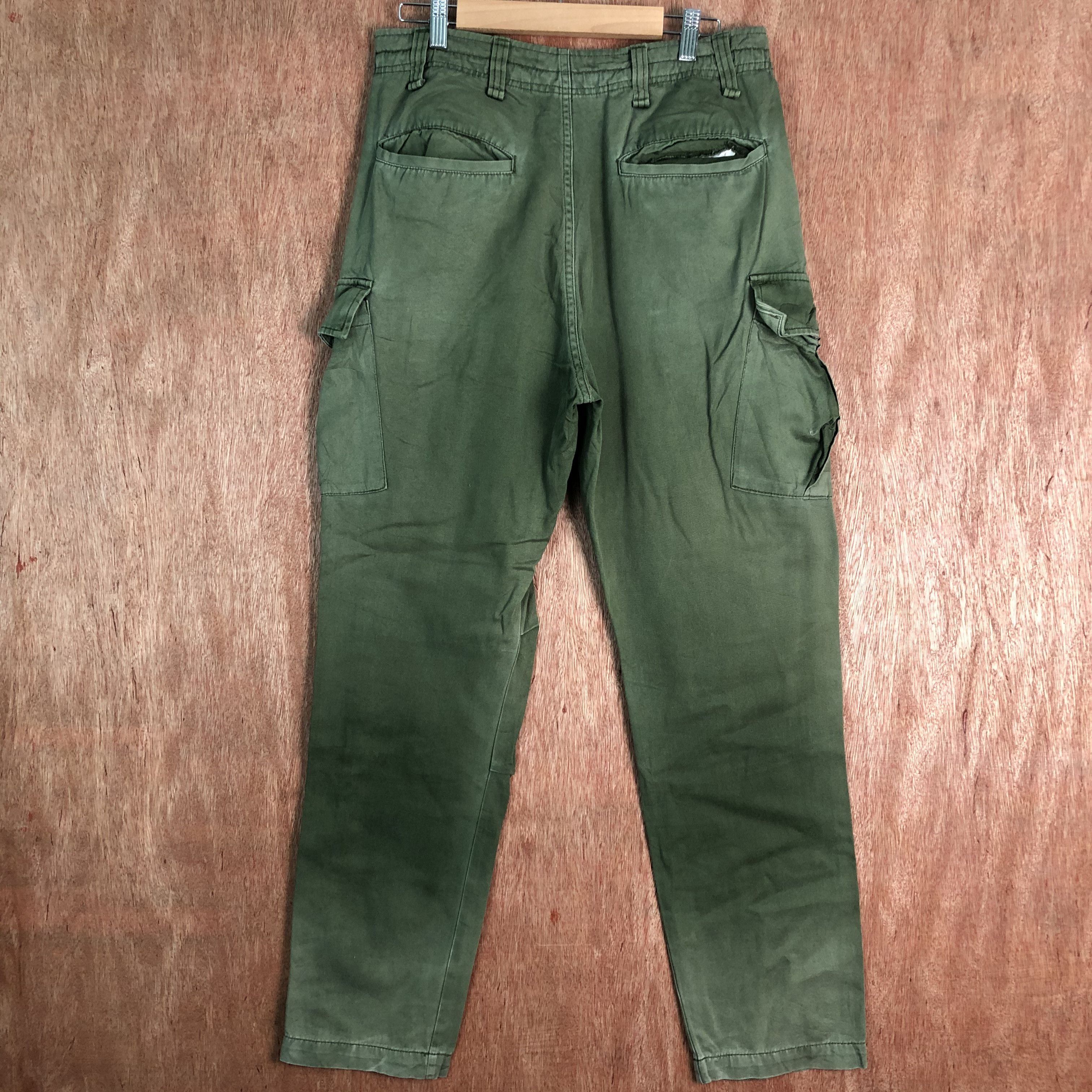 Faded Glory DLL Browny Green faded Multipocket Cargo Pants #c100 Size US 29 - 8 Thumbnail