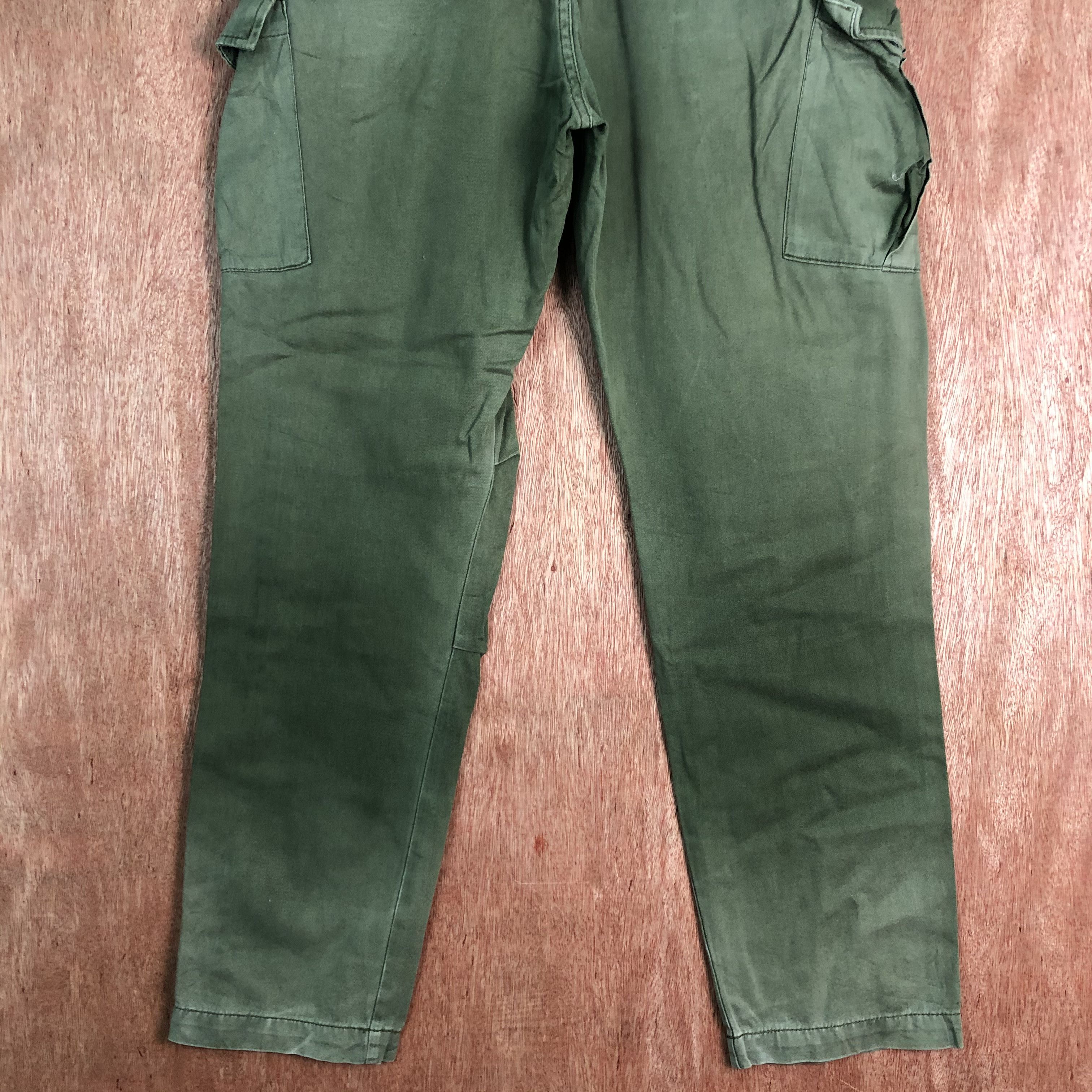 Faded Glory DLL Browny Green faded Multipocket Cargo Pants #c100 Size US 29 - 10 Thumbnail