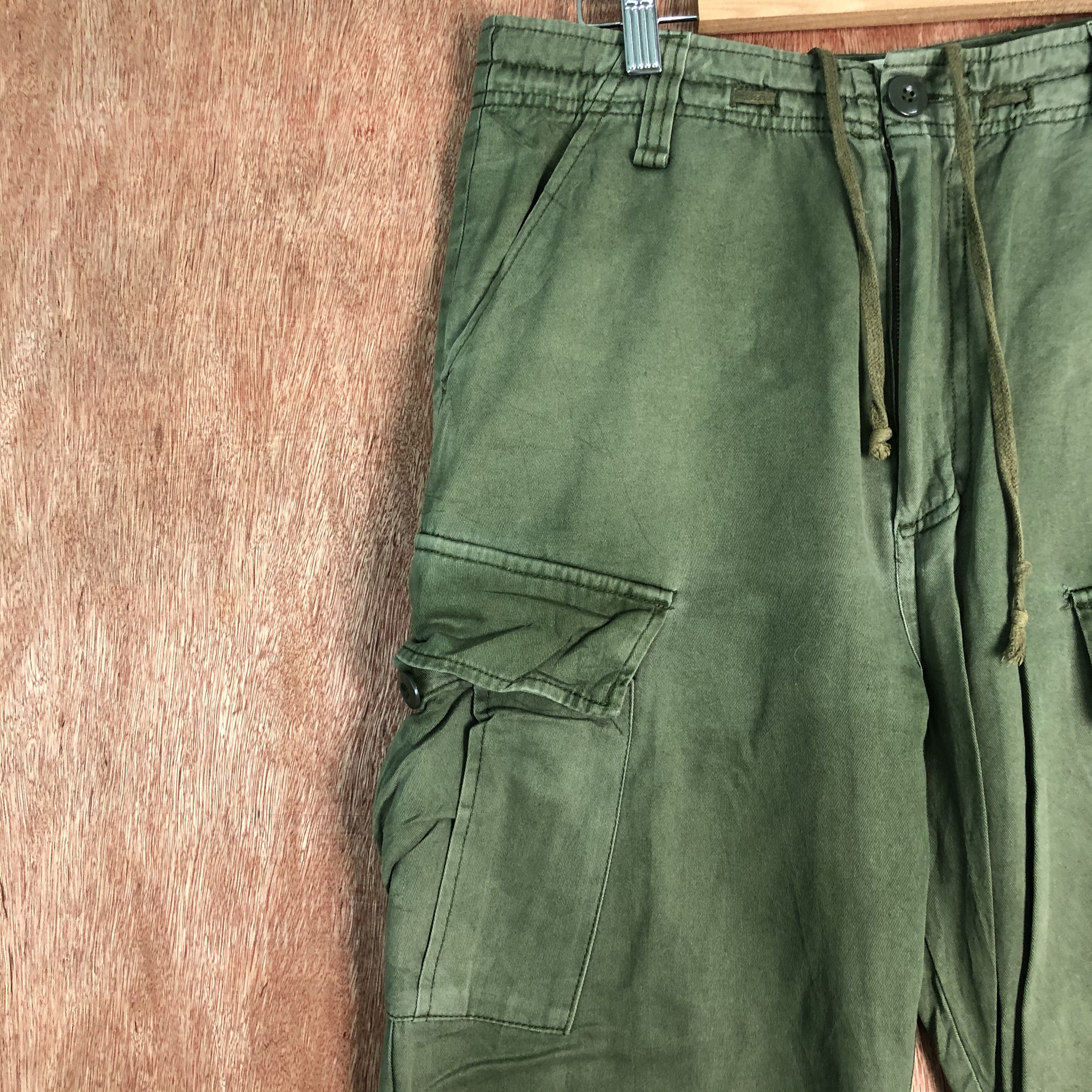Faded Glory DLL Browny Green faded Multipocket Cargo Pants #c100 Size US 29 - 5 Thumbnail