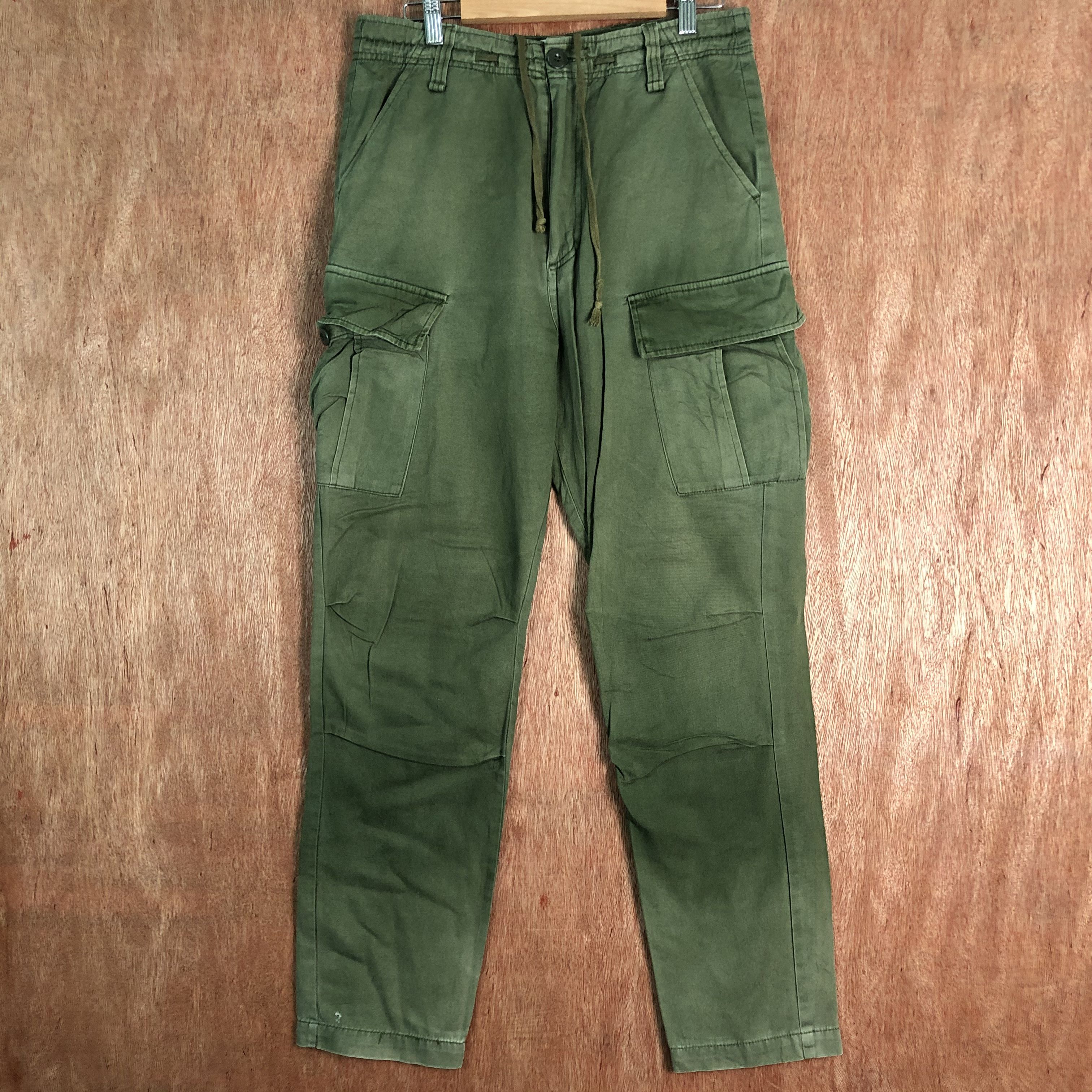 Faded Glory DLL Browny Green faded Multipocket Cargo Pants #c100 Size US 29 - 1 Thumbnail
