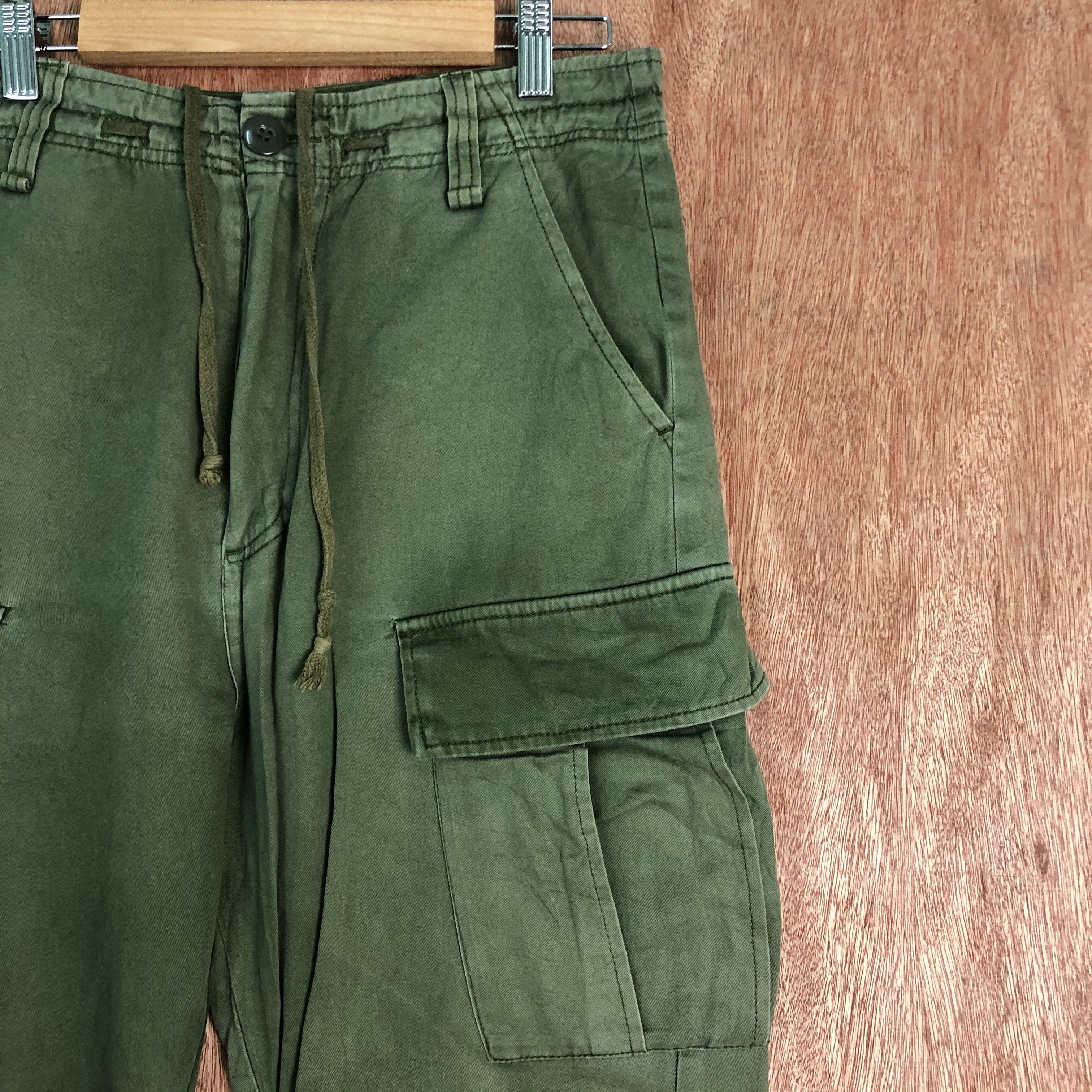 Faded Glory DLL Browny Green faded Multipocket Cargo Pants #c100 Size US 29 - 4 Thumbnail