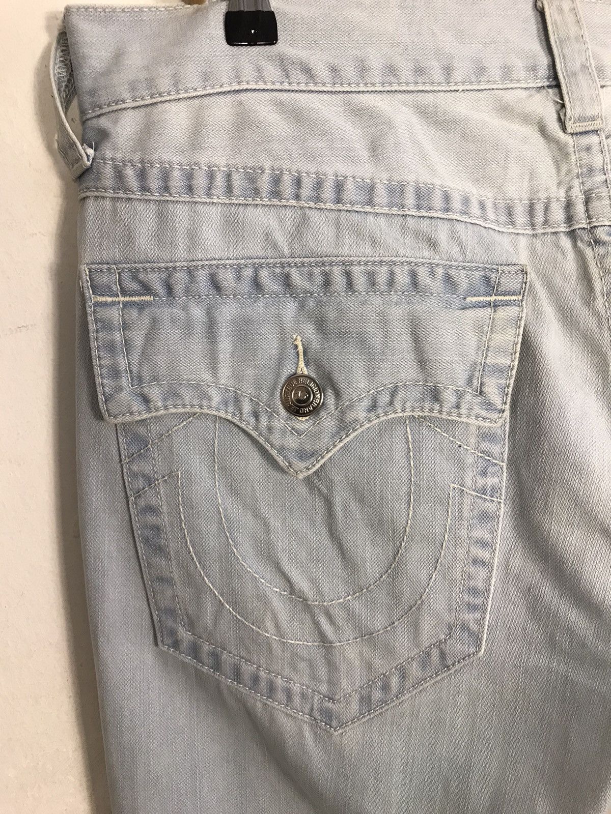 True Religion × Vintage Vintage True Religion Light Blue Wash Jeans Design Size US 36 / EU 52 - 12 Thumbnail