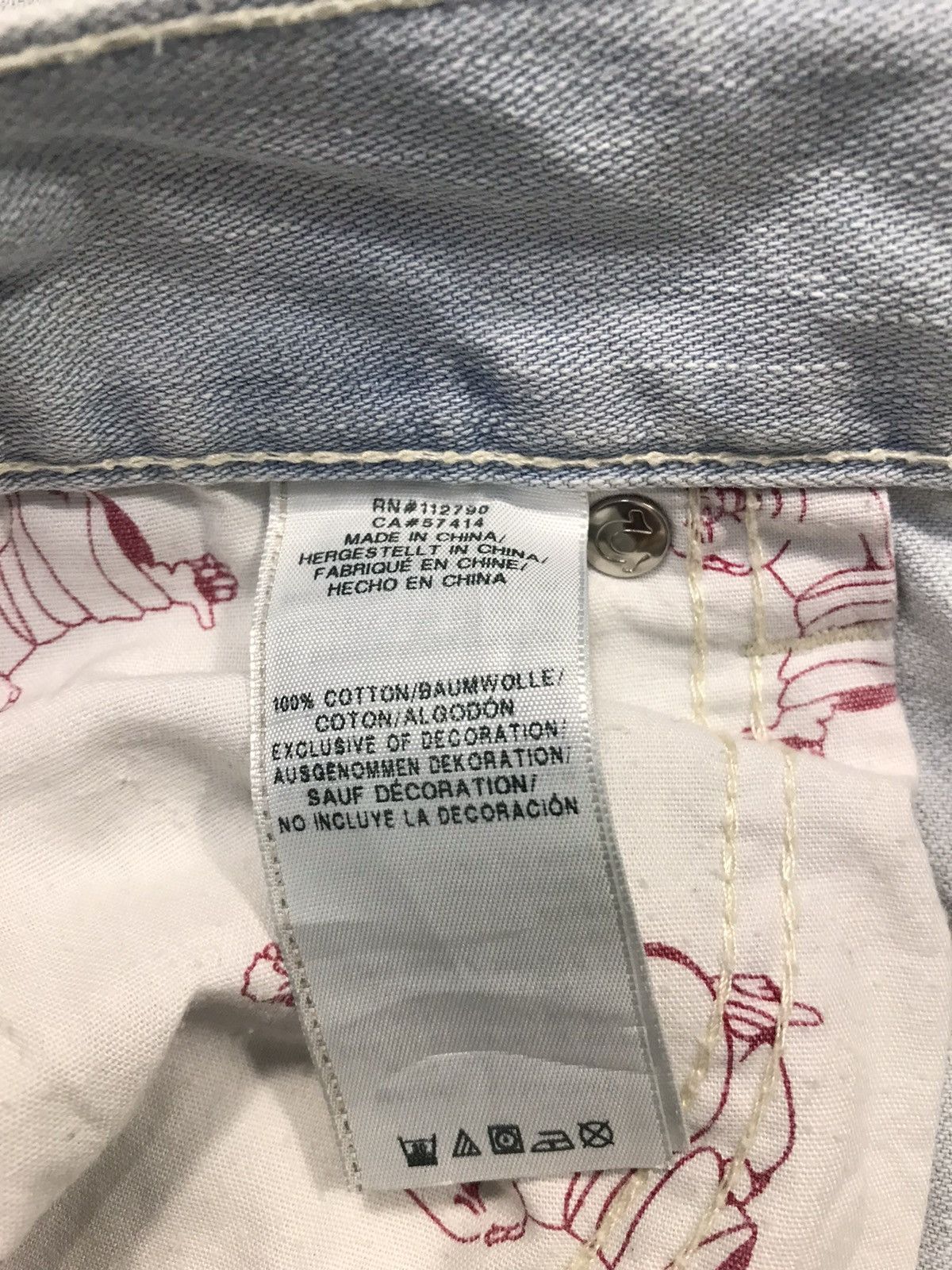 True Religion × Vintage Vintage True Religion Light Blue Wash Jeans Design Size US 36 / EU 52 - 15 Thumbnail