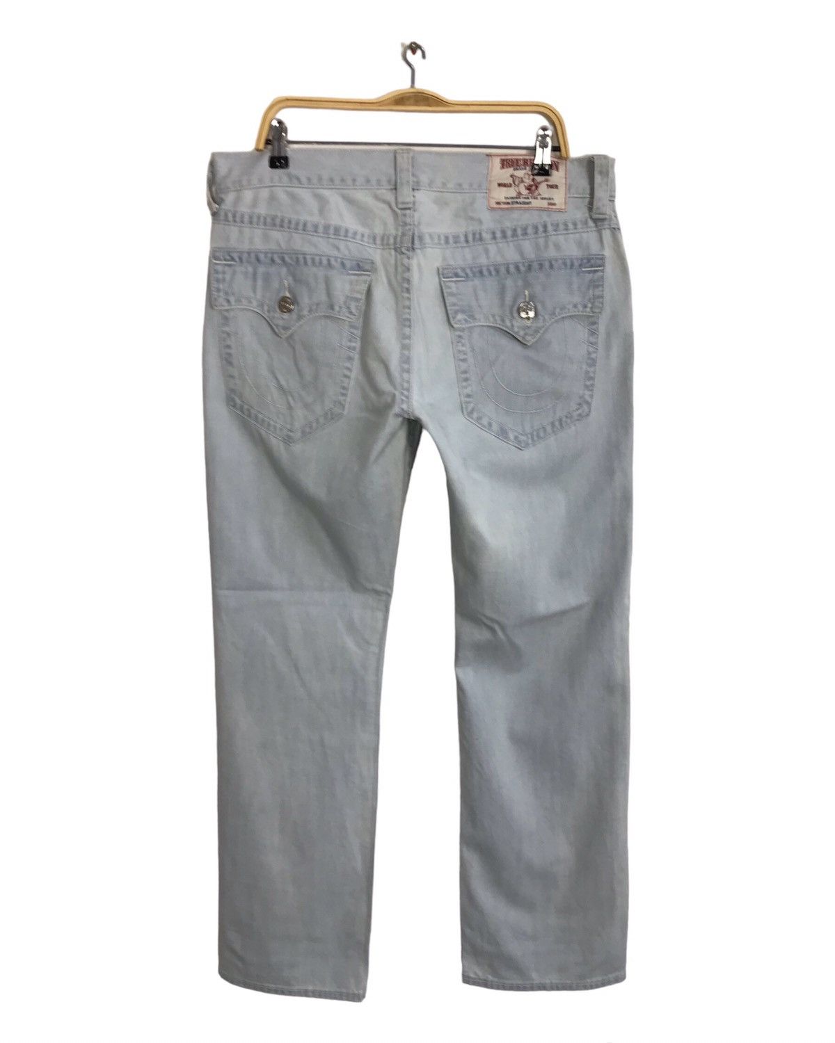 True Religion × Vintage Vintage True Religion Light Blue Wash Jeans Design Size US 36 / EU 52 - 2 Thumbnail