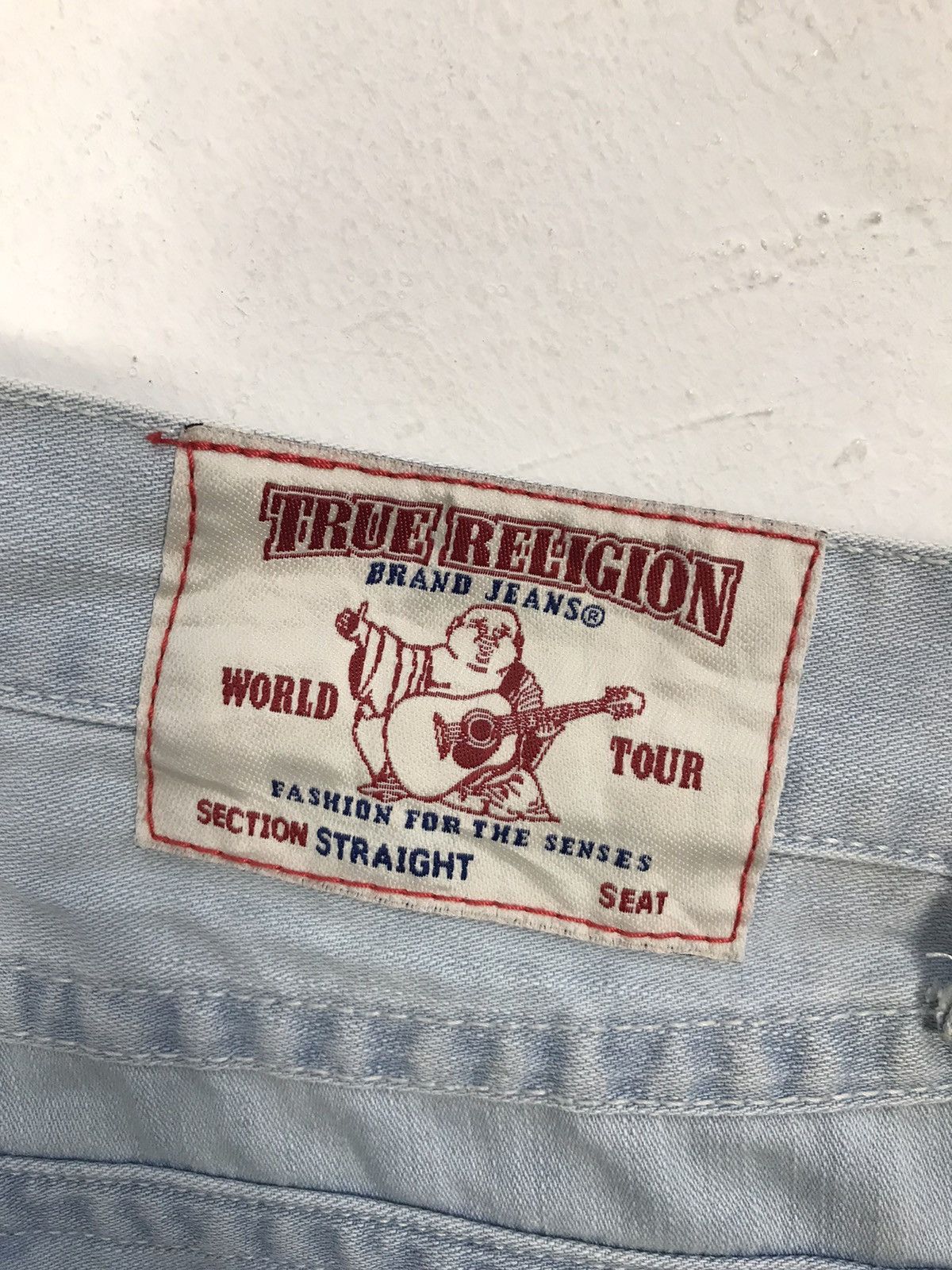 True Religion × Vintage Vintage True Religion Light Blue Wash Jeans Design Size US 36 / EU 52 - 13 Thumbnail
