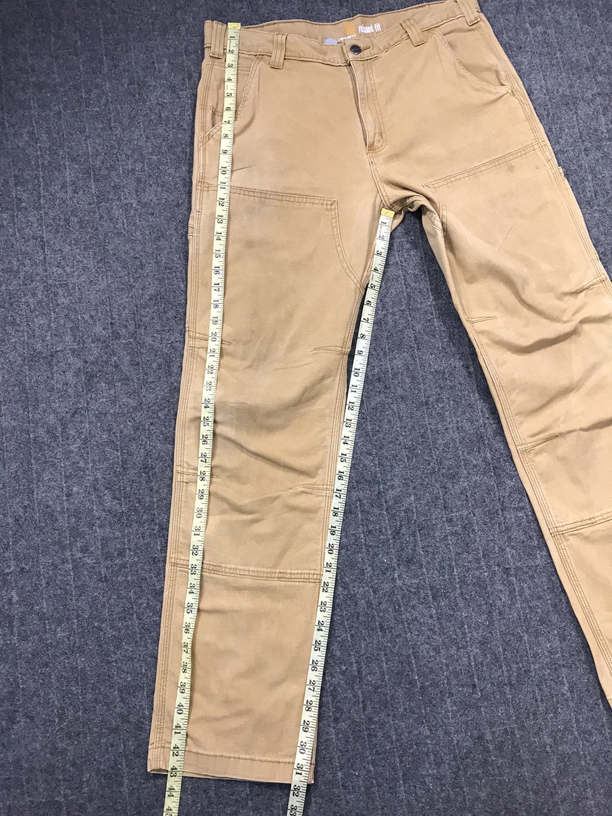 Carhartt × Vintage Vintage Carhartt Distressed Double Knee Pocket Style Size US 35 - 21 Thumbnail