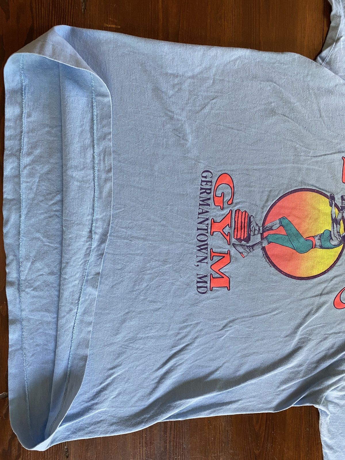 Fruit Of The Loom Vintage 90’s World Gym Aerobics Maryland Single Stitch Tee Size US XL / EU 56 / 4 - 14 Thumbnail
